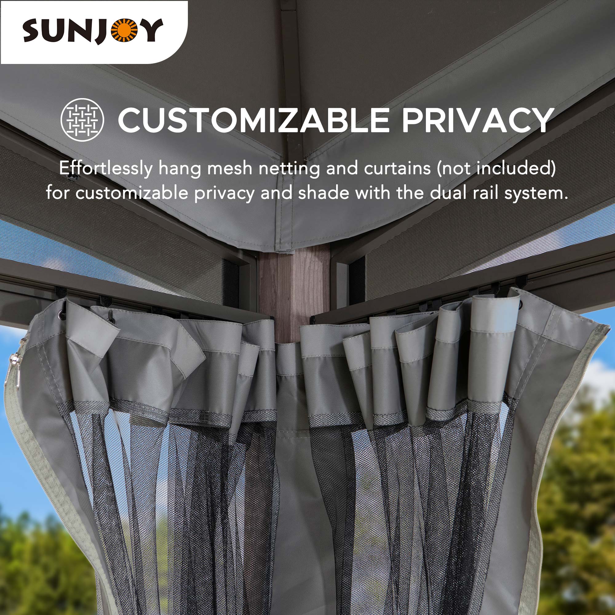 Sunjoy A101023770 Wood-Resin-Gazebos - View #7