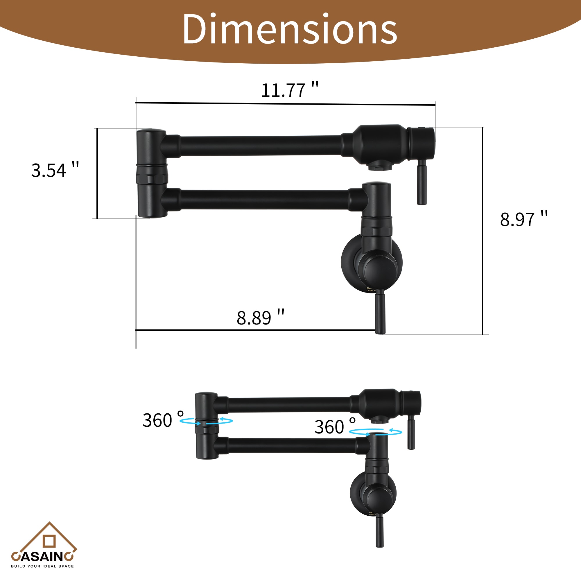 CASAINC KCLT0059-MB Kitchen-Faucets - View #4