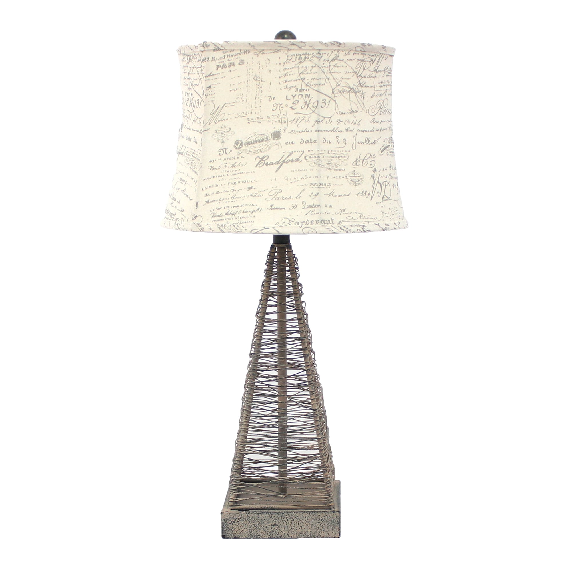 Benzara BM217244 28-in Gray LED Table Lamp with No Shade