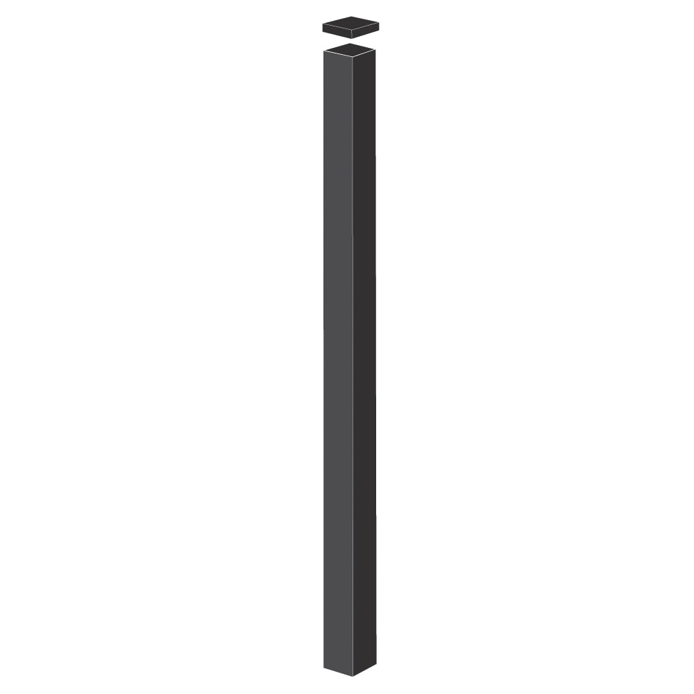 Freedom 9-ft H x 2-in W Pewter Aluminum Decorative Blank Fence Post