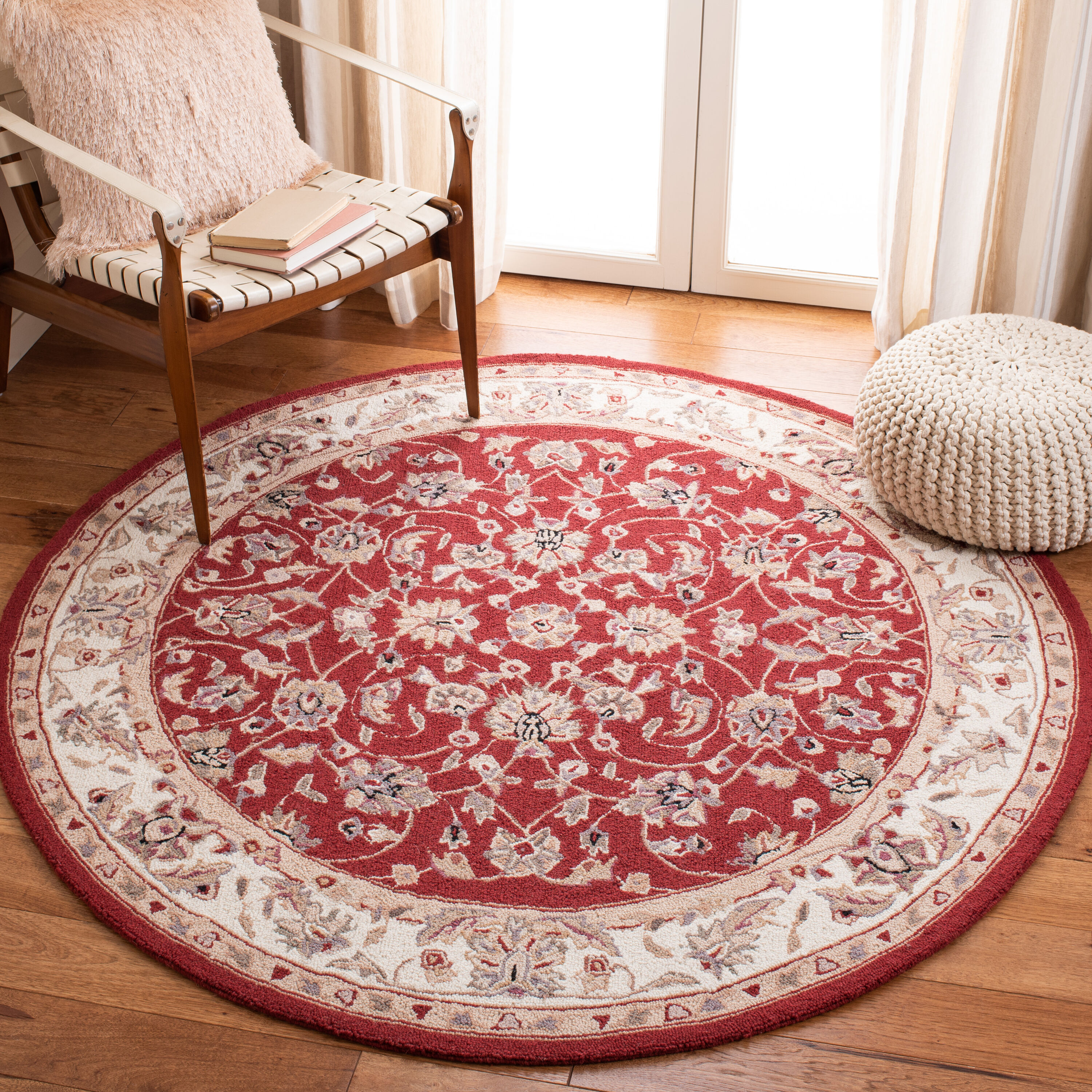 Safavieh Chelsea Collection Area Rug - 3' Round, Ivory & Light