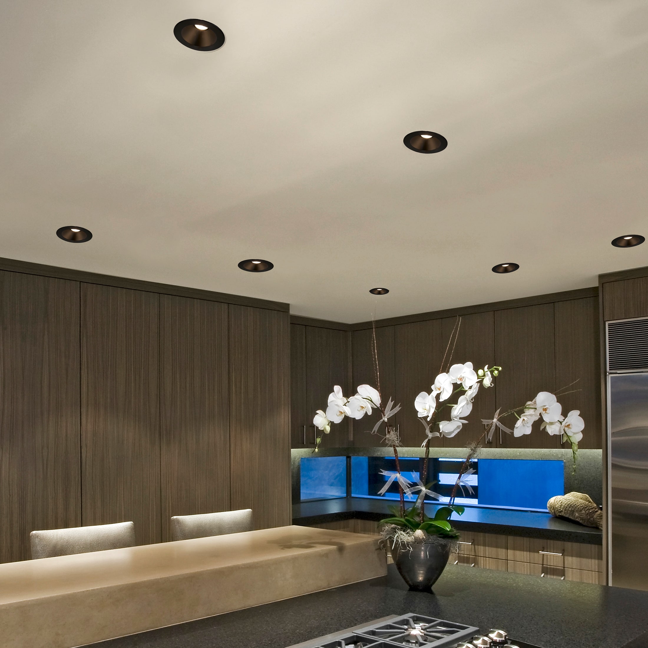 Ultra-Thin Black Aluminum LED Round Recessed Downlight