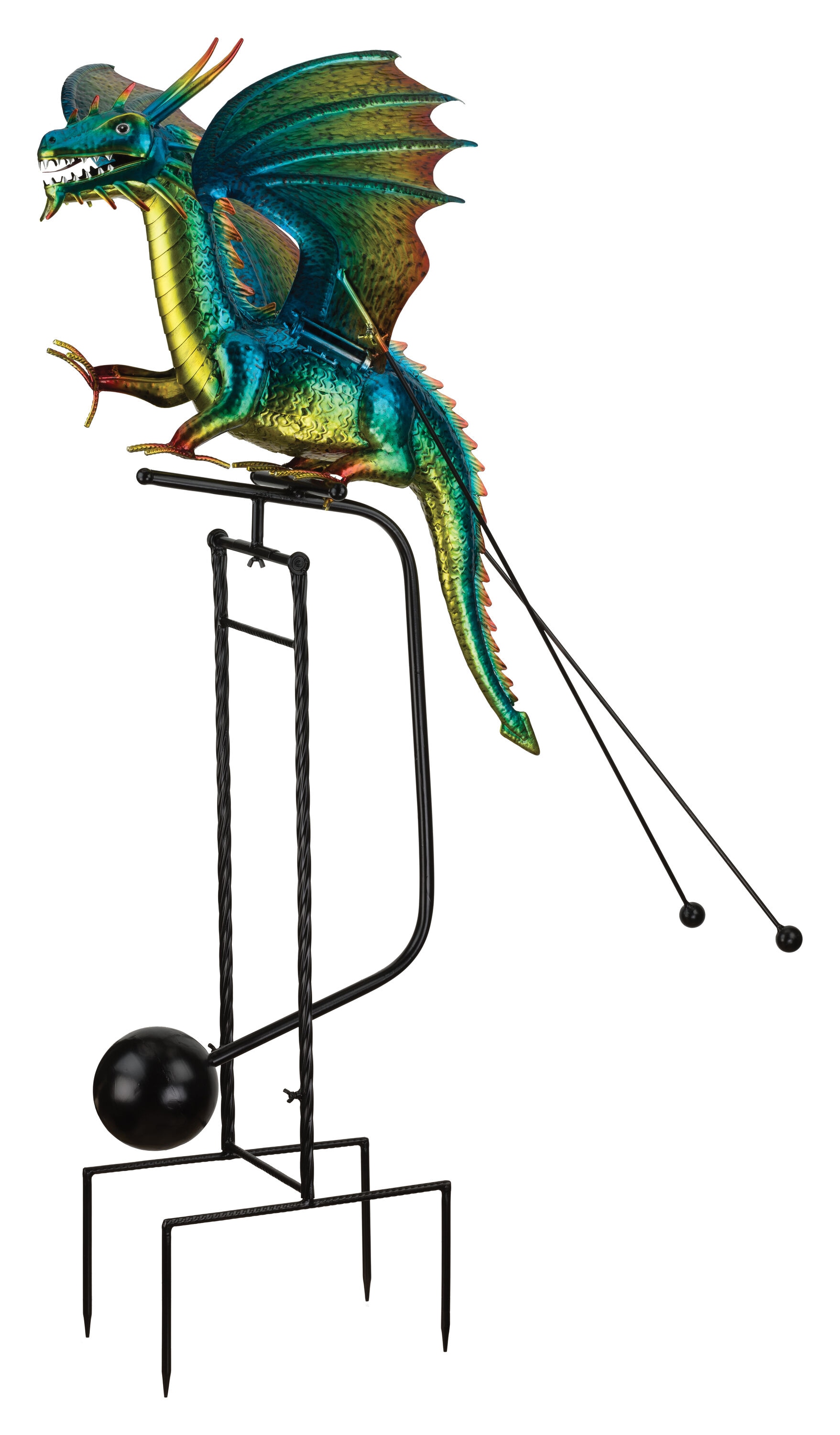 Set of 2, Extra Large 5.5FT. Tall Metal Peacock Statues with Acrylic Jewel  Decor