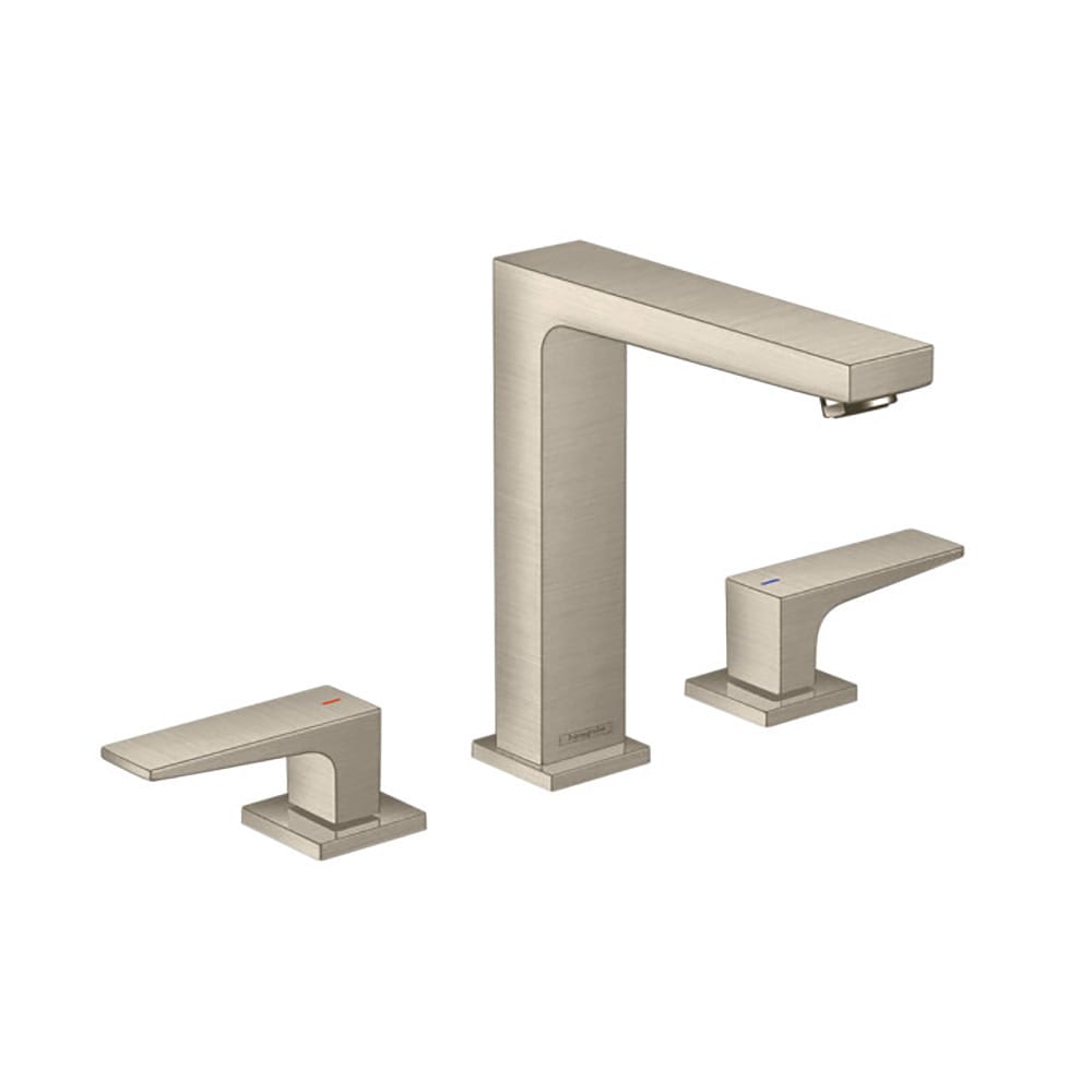 Hansgrohe 32519821 Metropol Brushed Nickel Widespread 2-handle WaterSense Low-arc Residential Handle Bathroom Sink Faucet