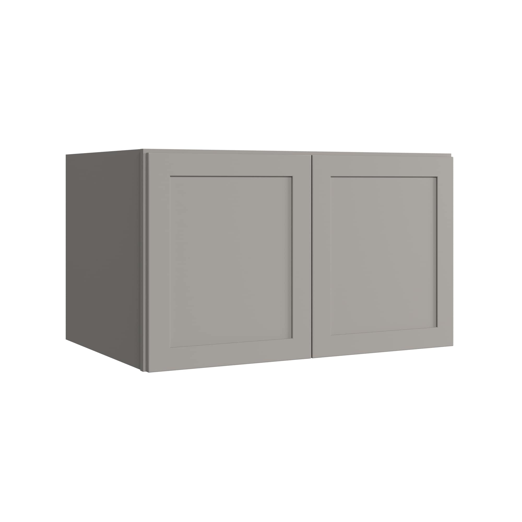 KraftMaid Momentum WR3621G81 Deveron 36-in W x 21-in H x 24-in D Pebble Grey Wall Fully assembled Plywood Cabinet (Recessed Panel Shaker)