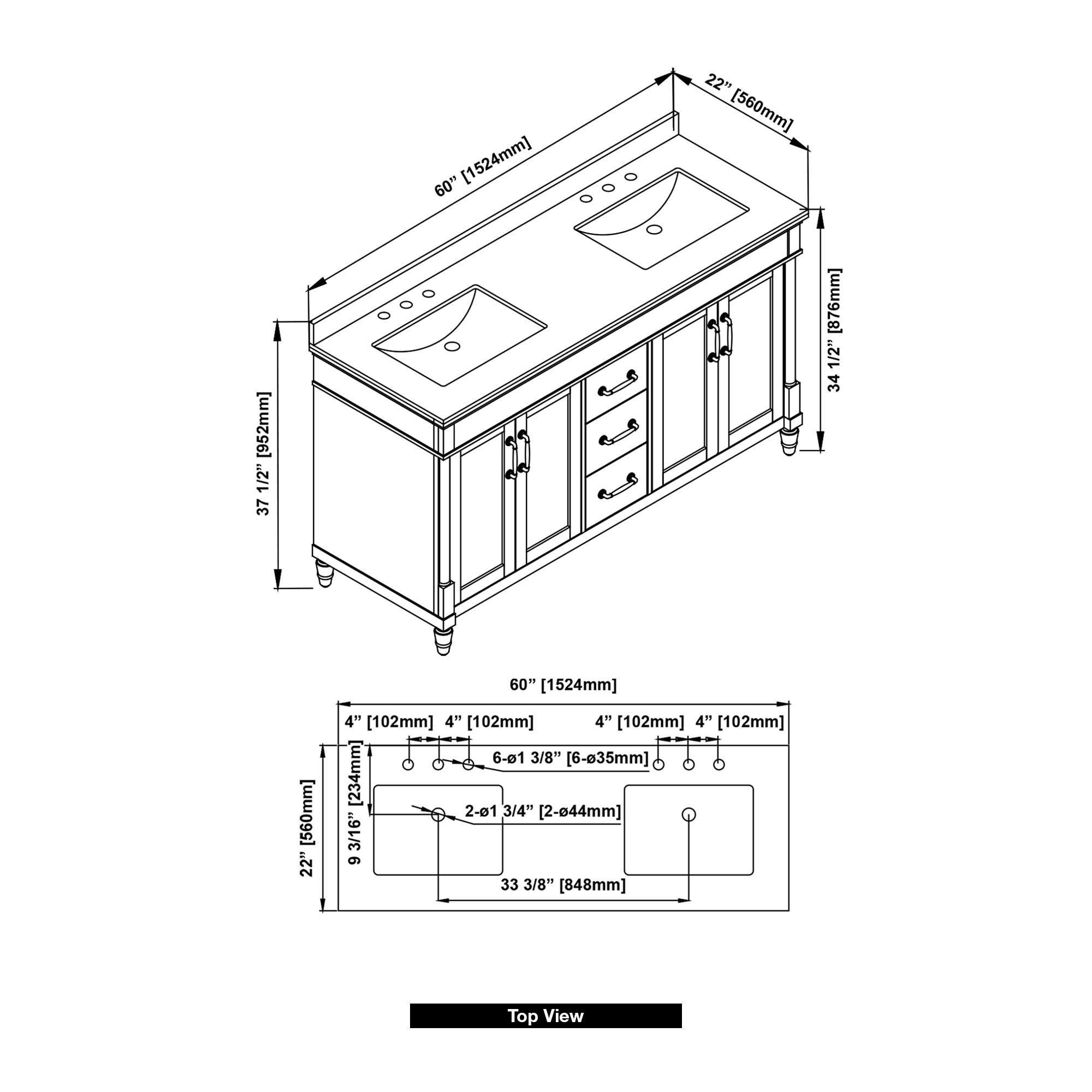 OVE Decors 15VVA-HIGH60-138 Bath-Vanity-Combo - View #3
