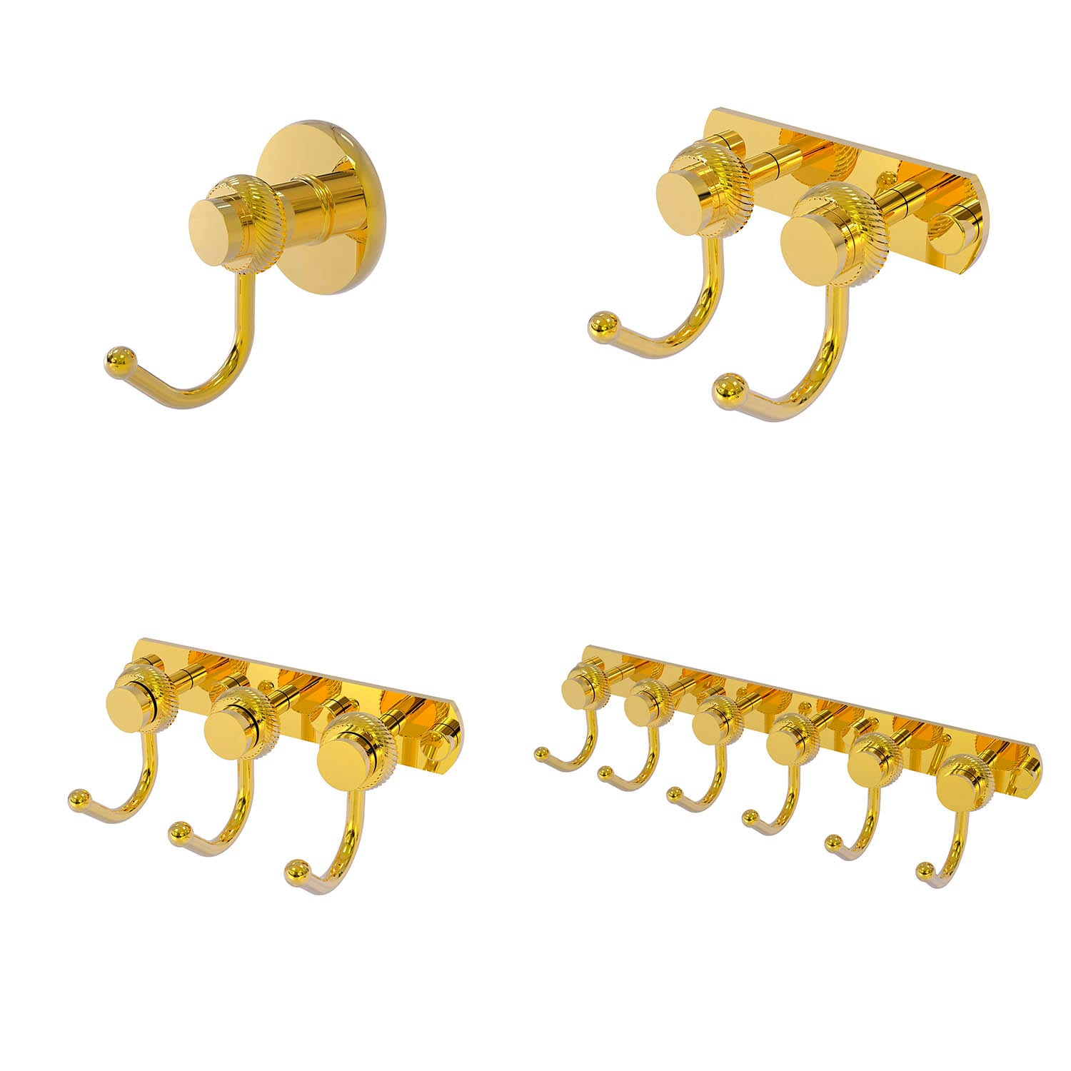 Allied Brass 920T-6-PB Robe-Hooks - View #3