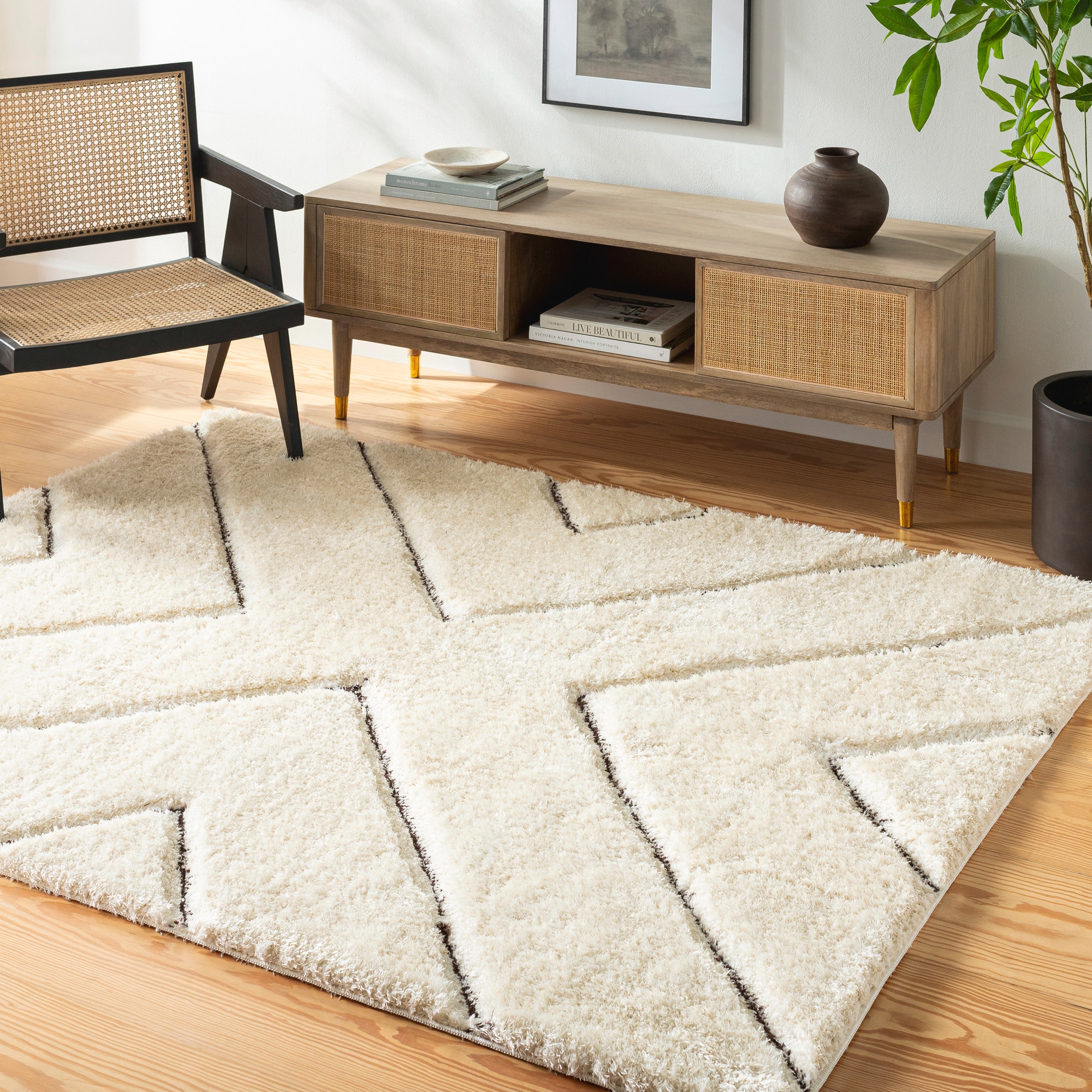 Easy-Care Reversible Gray Spot Synthetic Area Rug 5'3" x 7'