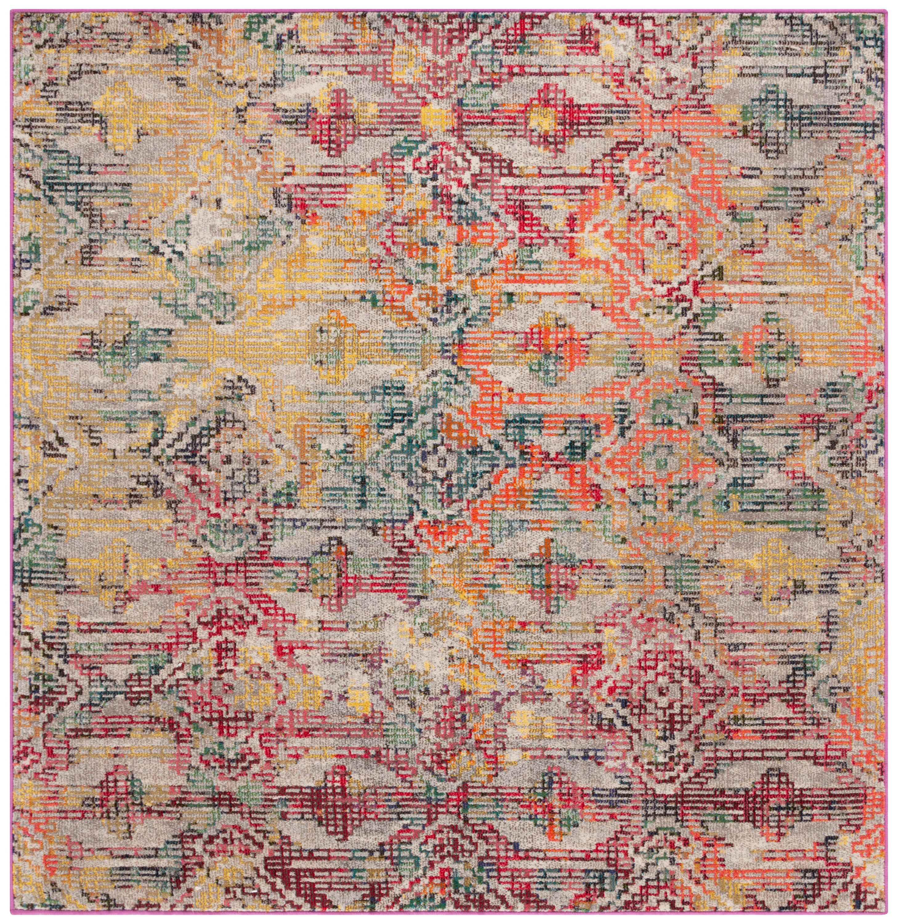 Safavieh Monaco 276R Multi 7 X 7 Area Rug in the Rugs department at ...