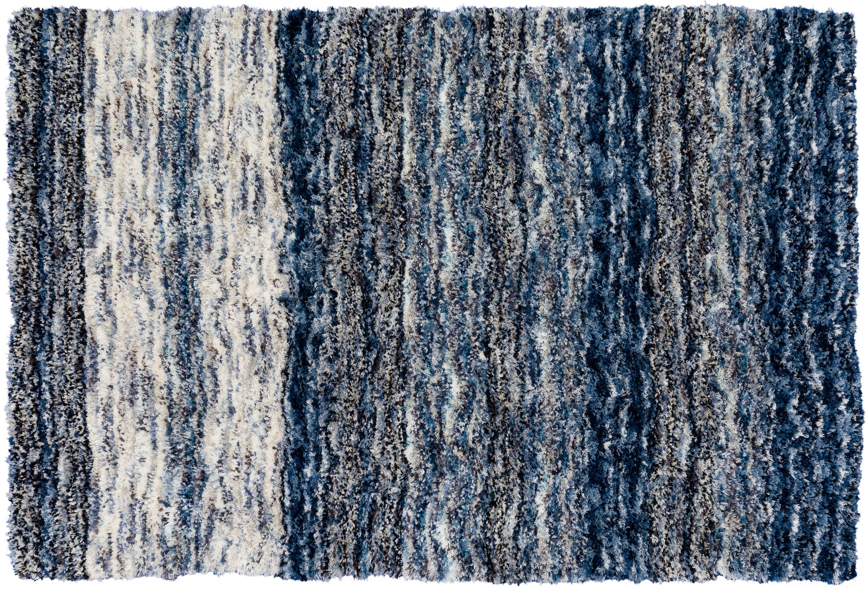 Addison Rugs ASN31NA2X3 Sanibel 2 x 3 (ft) Microfiber Navy Rectangular Indoor Stripe Mid-Century Modern Throw rug