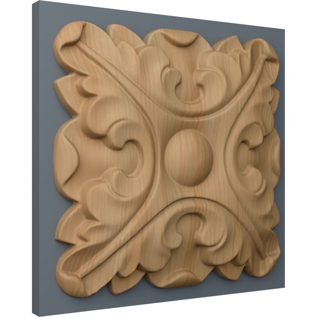 Alder Acanthus 2.75" Hand-Carved Architectural Rosette