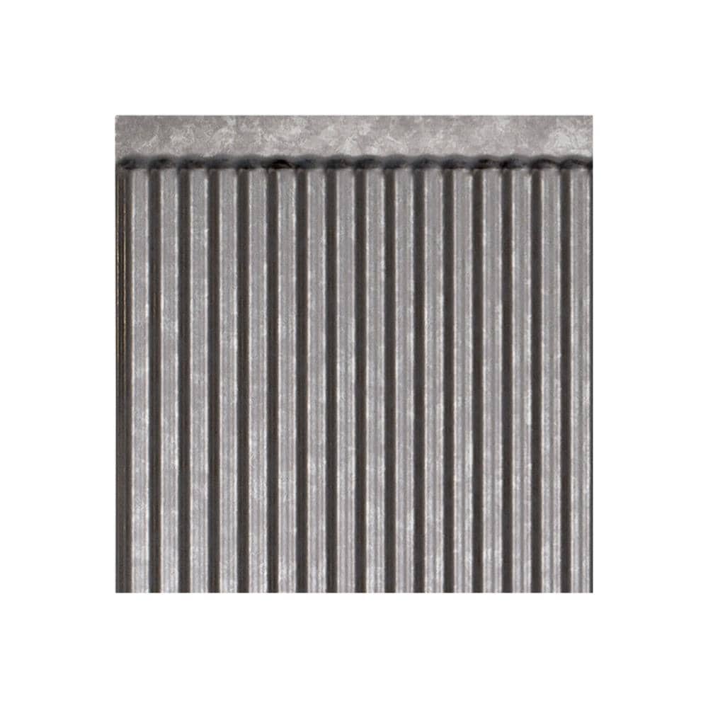 Fasade X6530 (Sample) Rib Galvanized Steel 6-in x 6-in Multi-finish Composite Vinyl Glue (Adhesive) Tile