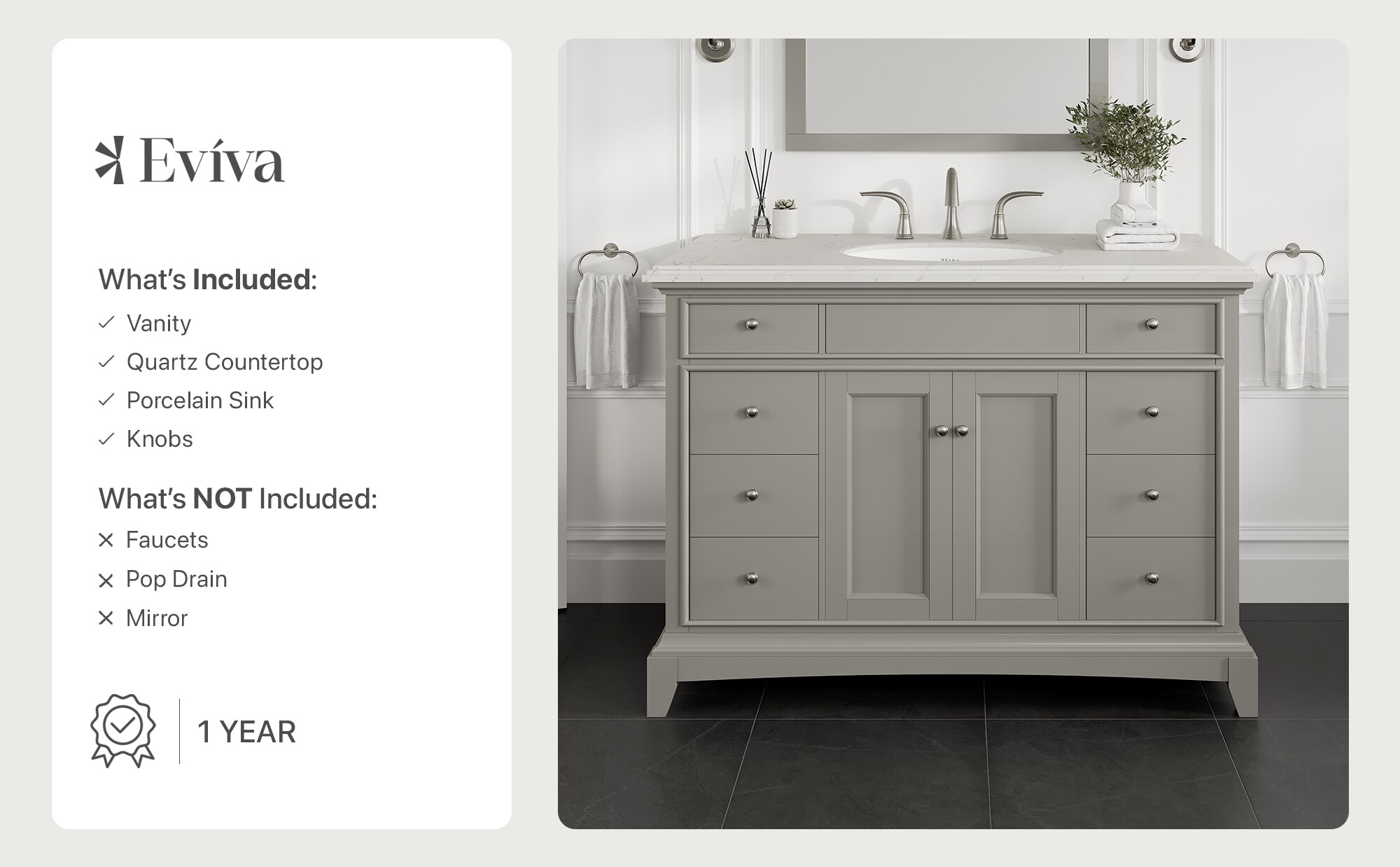 Eviva EVVN709-42GR Bath-Vanity-Combo - View #8