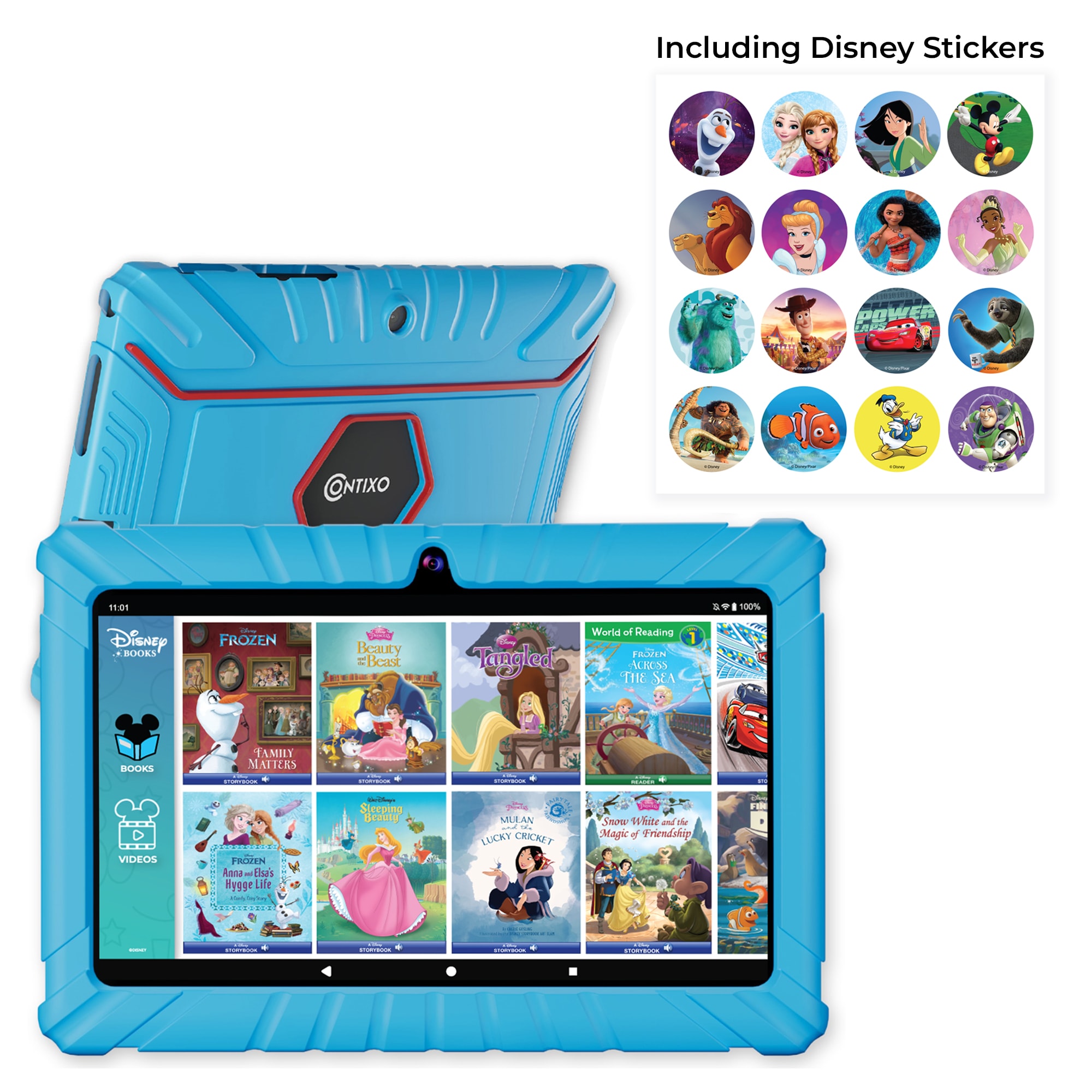 Contixo V8-2 BLUE 7-in 32-GB Android 11 Bluetooth Wi-Fi Tablet with Case Included