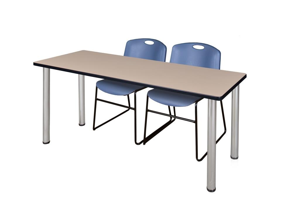 Regency MT7224BEBPCM44BE Training Off-white 4-Person Training Table (72-in W x 29-in H)