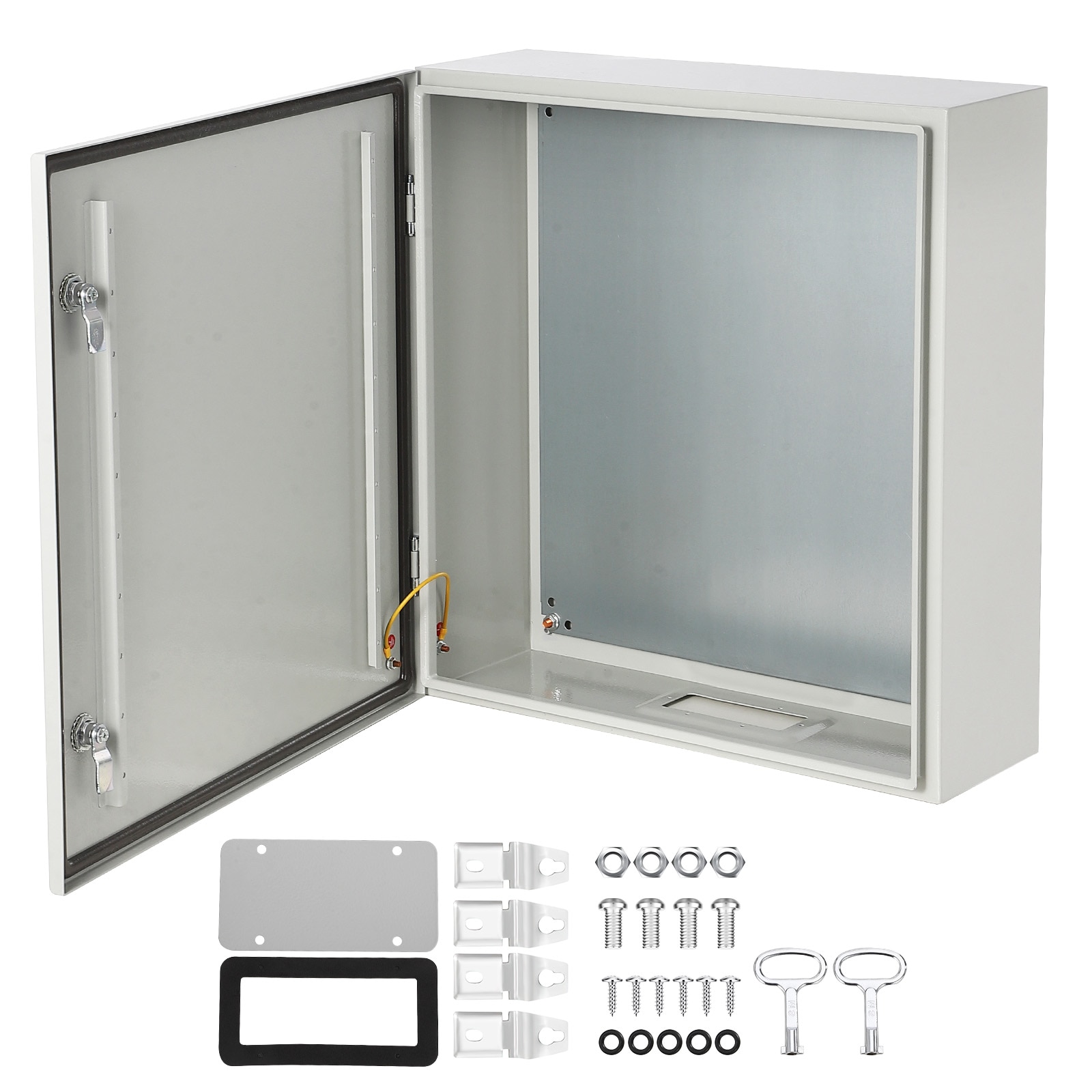 Garvee 24 Inch x 16 Inch x 10 Inch Steel Electrical Enclosure Box Weather Resistant Wall Mounted Power Distribution Cabinet for Workshop and Commercial #09GXFCHBNL-188