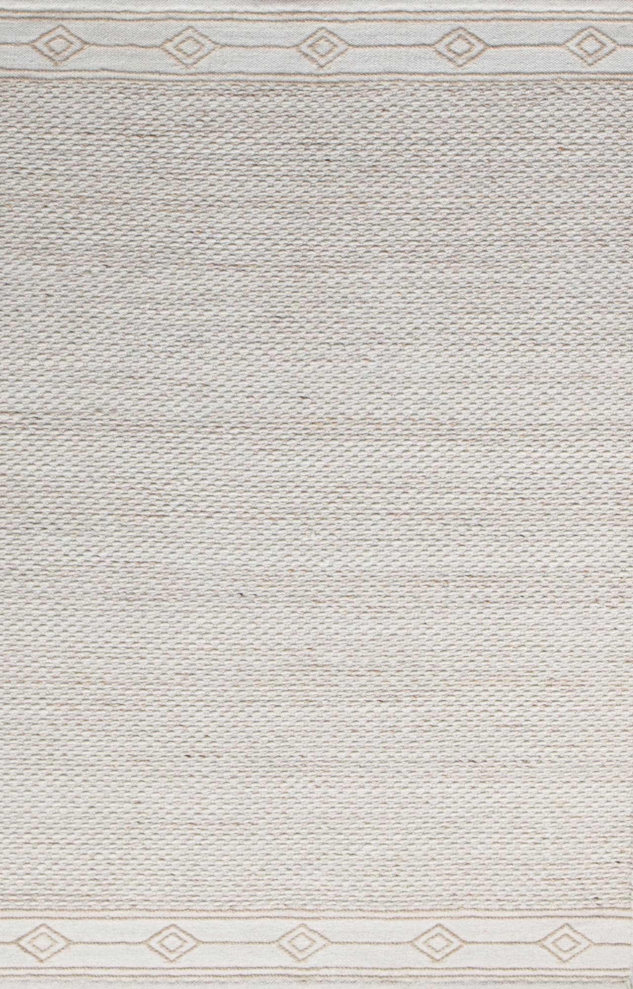 Bashian 649652321479 Anguilla 5 x 8 (ft) Wool Beige Rectangular Indoor Geometric Area rug