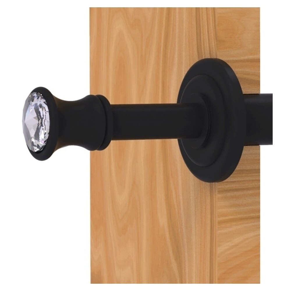 Allied Brass Carolina Crystal Retractable Wall Hook - Matte Black