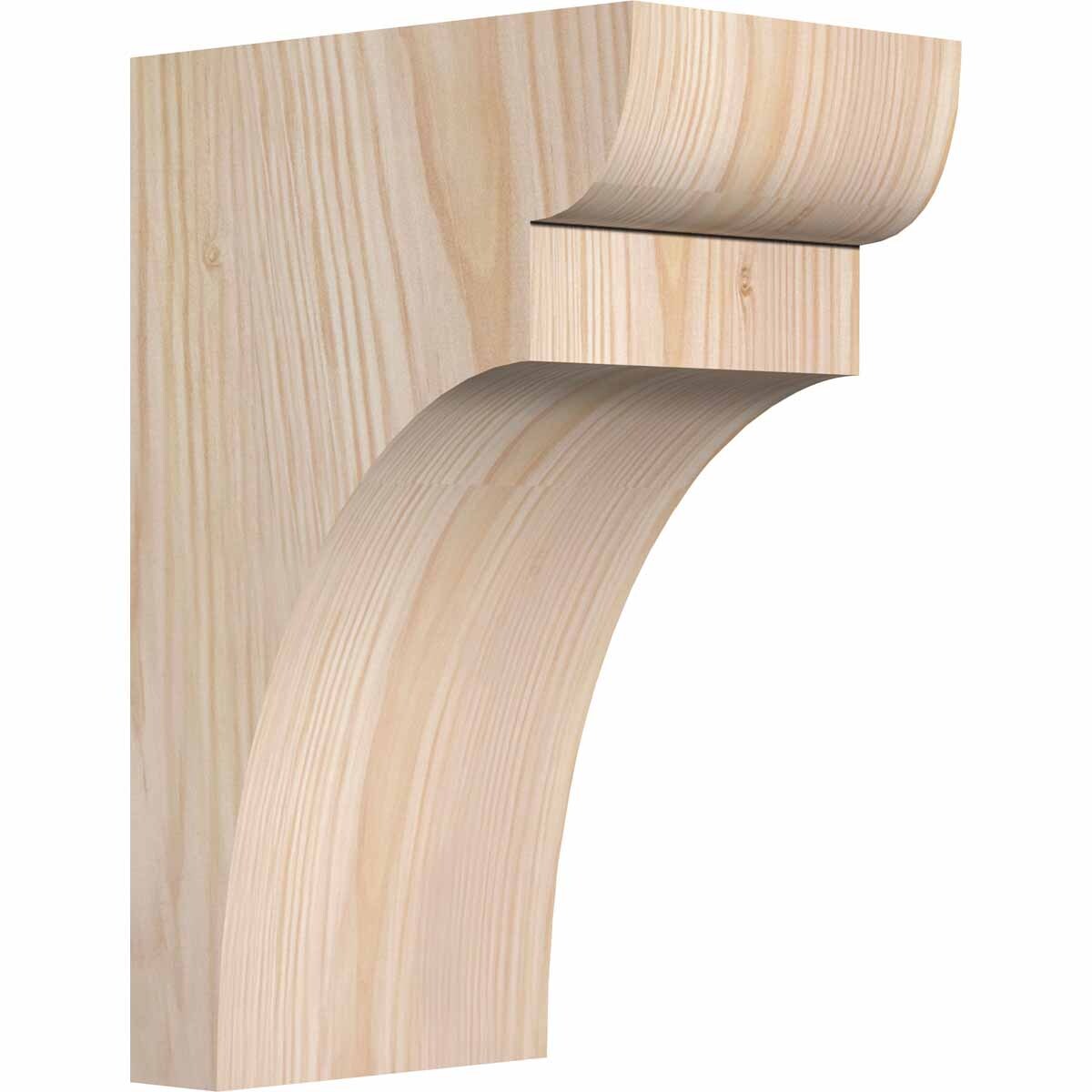 Ekena Millwork COR06X08X12YOR00SDF 5.5-in x 8-in x 12-in Yorktown Unfinished Douglas fir Wood Paintable/Stainable Corbel
