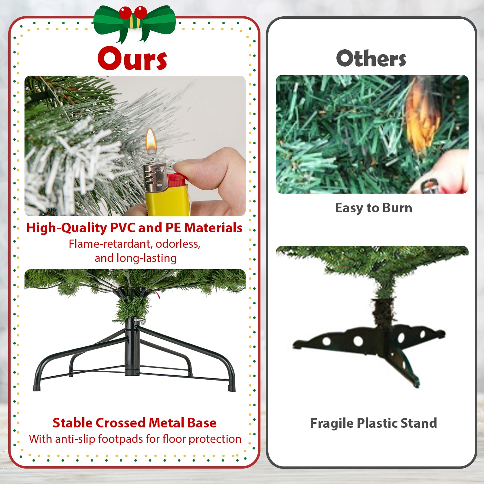WELLFOR CM-HWY-23443US Artificial-Christmas-Trees - View #9