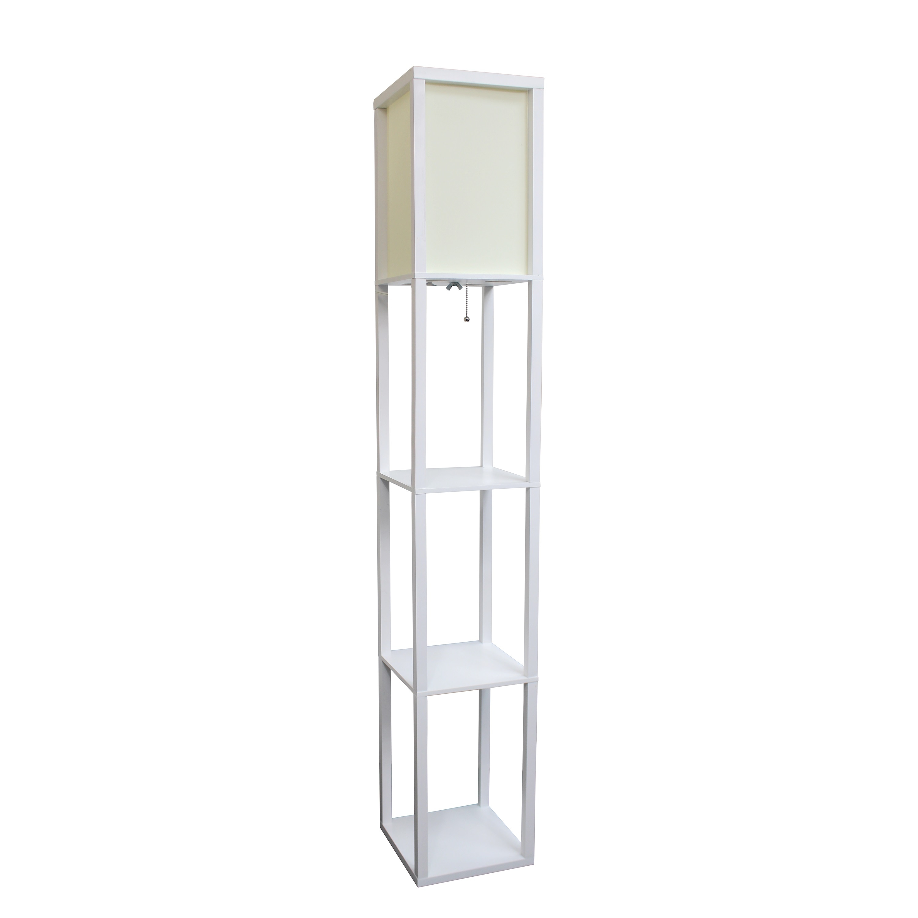 Lalia Home LHF-3004-WH Classix 62.50-in White Shaded floor lamp Floor Lamp with Linen Shade