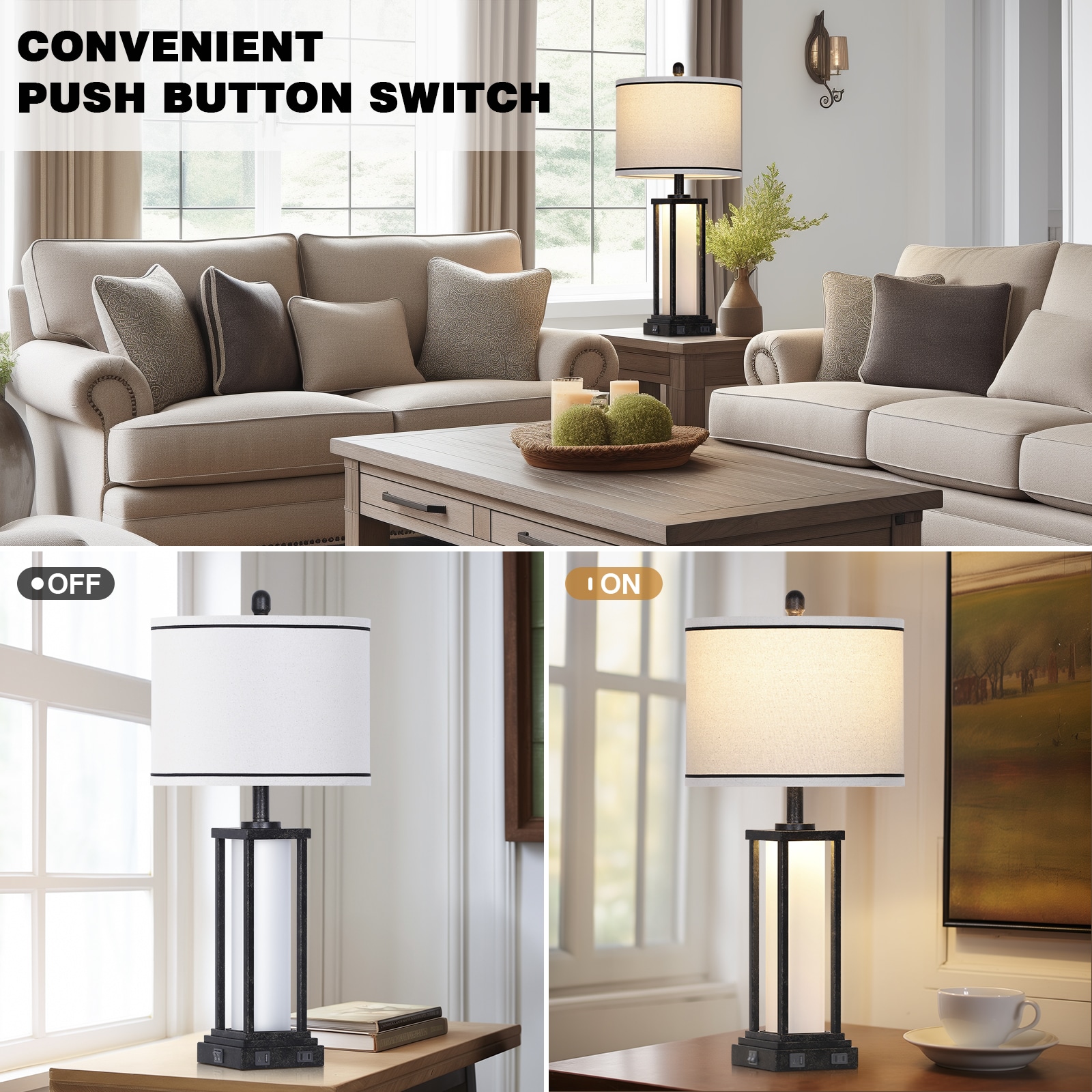 UrFurnishings TD-525 Table-Lamps - View #4