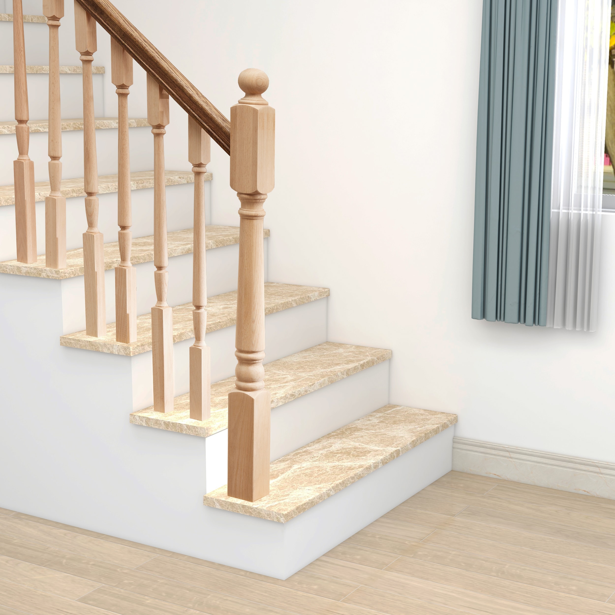 RELIABILT WG4025BT56OAK Interior-Stairpart-Newel-Posts - View #4
