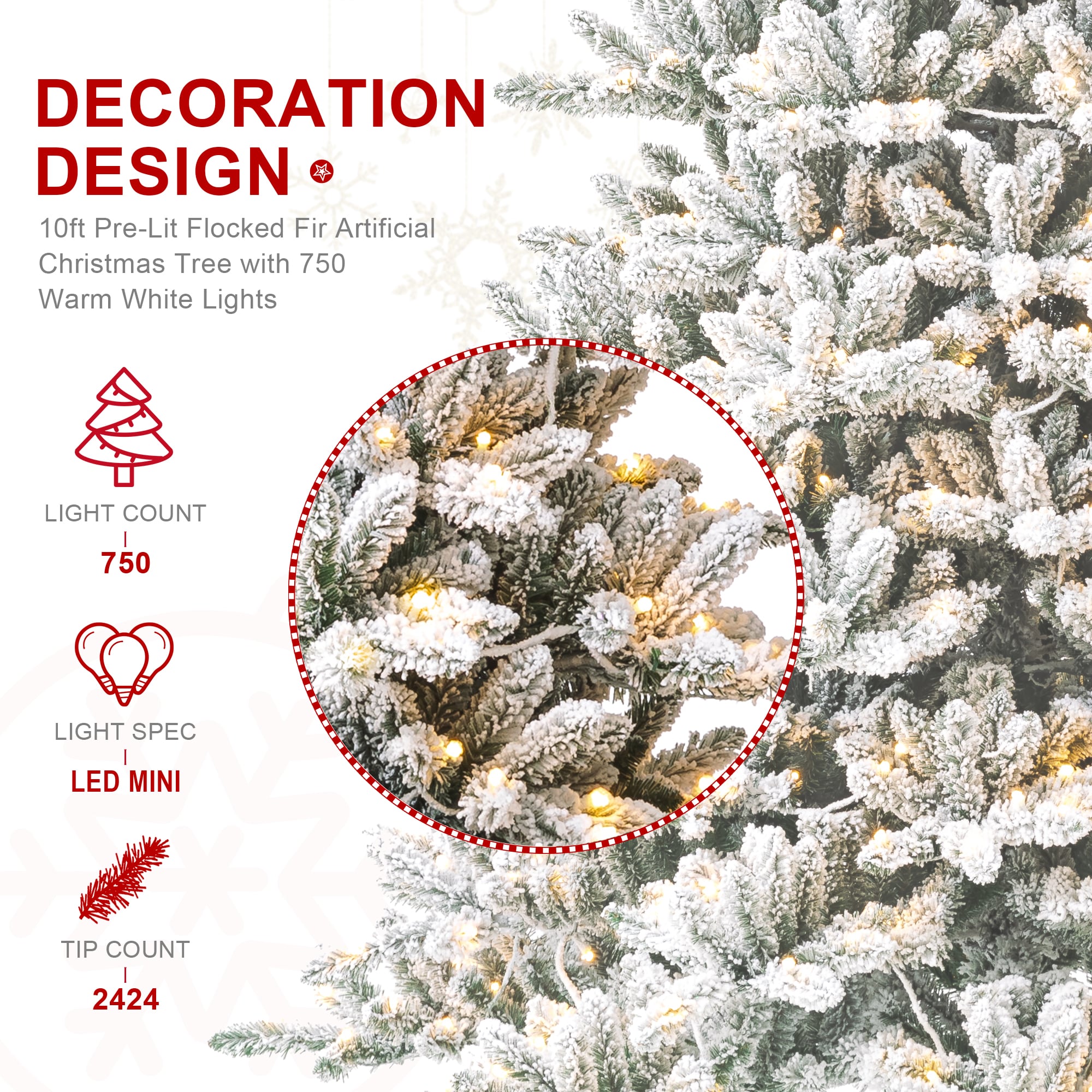 Glitzhome 2014600138 Artificial-Christmas-Trees - View #7