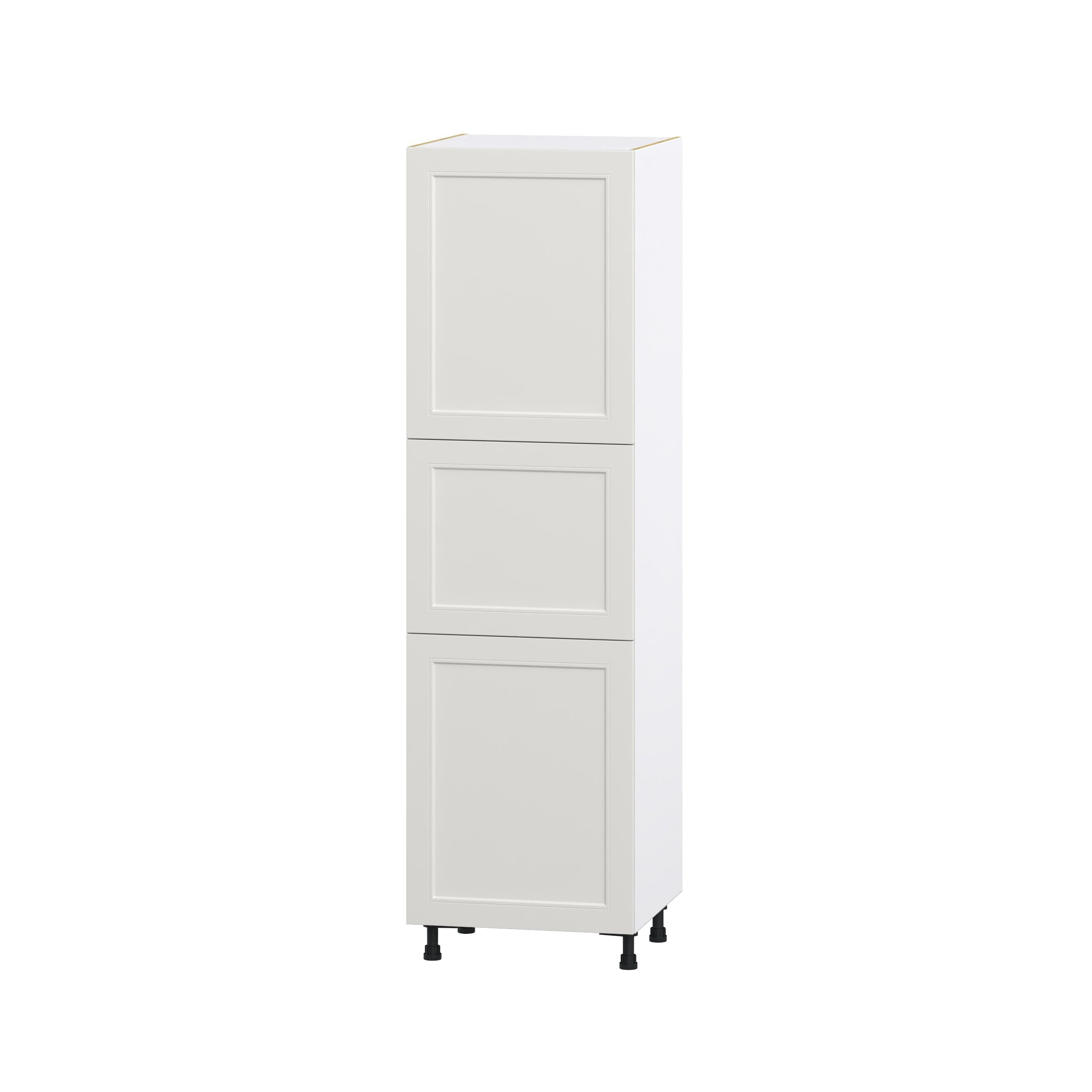 Hugo&Borg DST242484.5(L/R)-BE Belcourt 24-in W x 84.5-in H x 24-in D Painted Light Gray Pantry Fully assembled Cabinet (Recessed Panel Shaker)