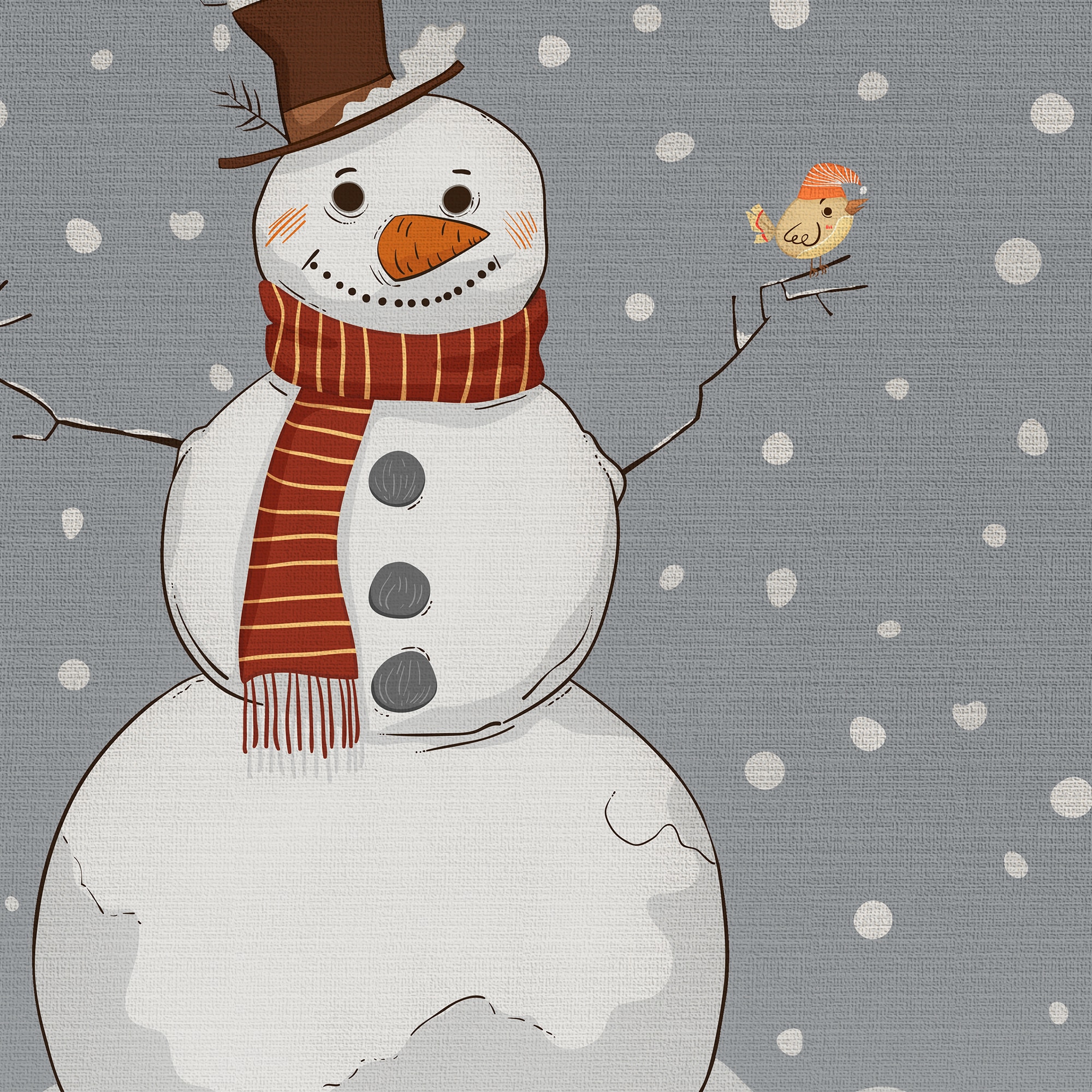9.5” Foam Snowman Ornament