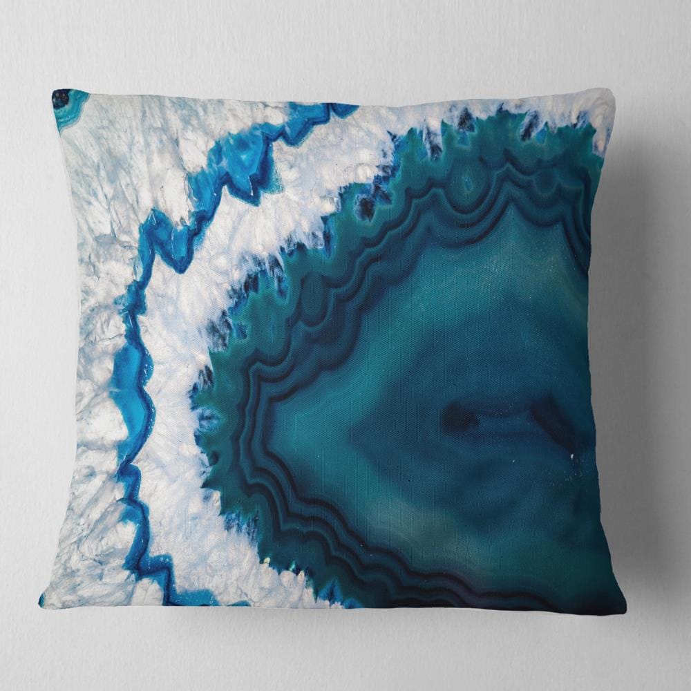 Designart CU14377-18-18 18-in x 18-in Blue Indoor Decorative Pillow