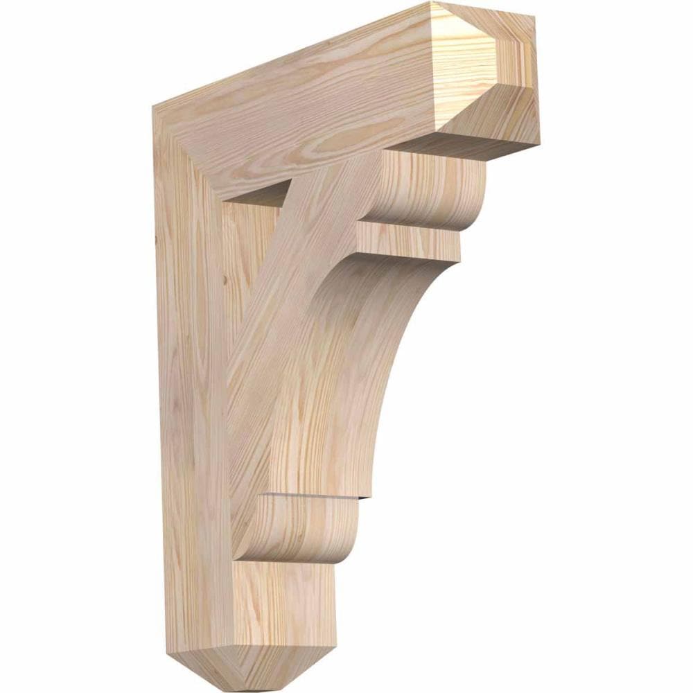 Ekena Millwork BKT06X24X28OLY04SDF Olympic craftsman smooth 5-1/2-in x 24-in x 28-in Douglas fir Brown Wood Standard bracket