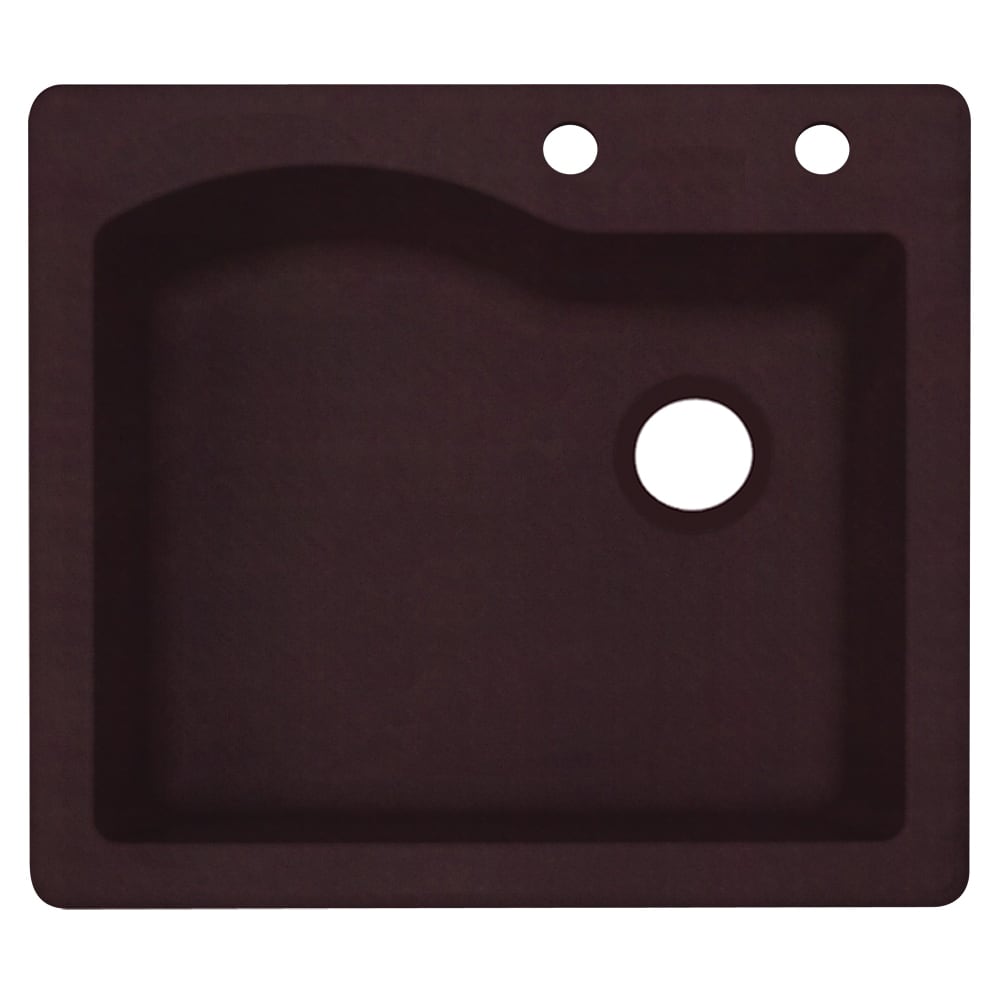 Swanstone Dual Mount 25 In X 22 In Espresso Granite Single Bowl 2 Hole   04795466 