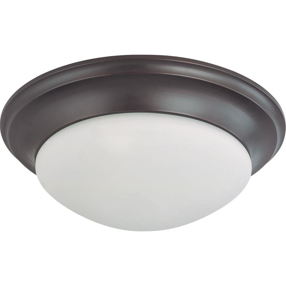  LW-SC529063 3-Light 17-in Mahogany Bronze Flush Mount Light