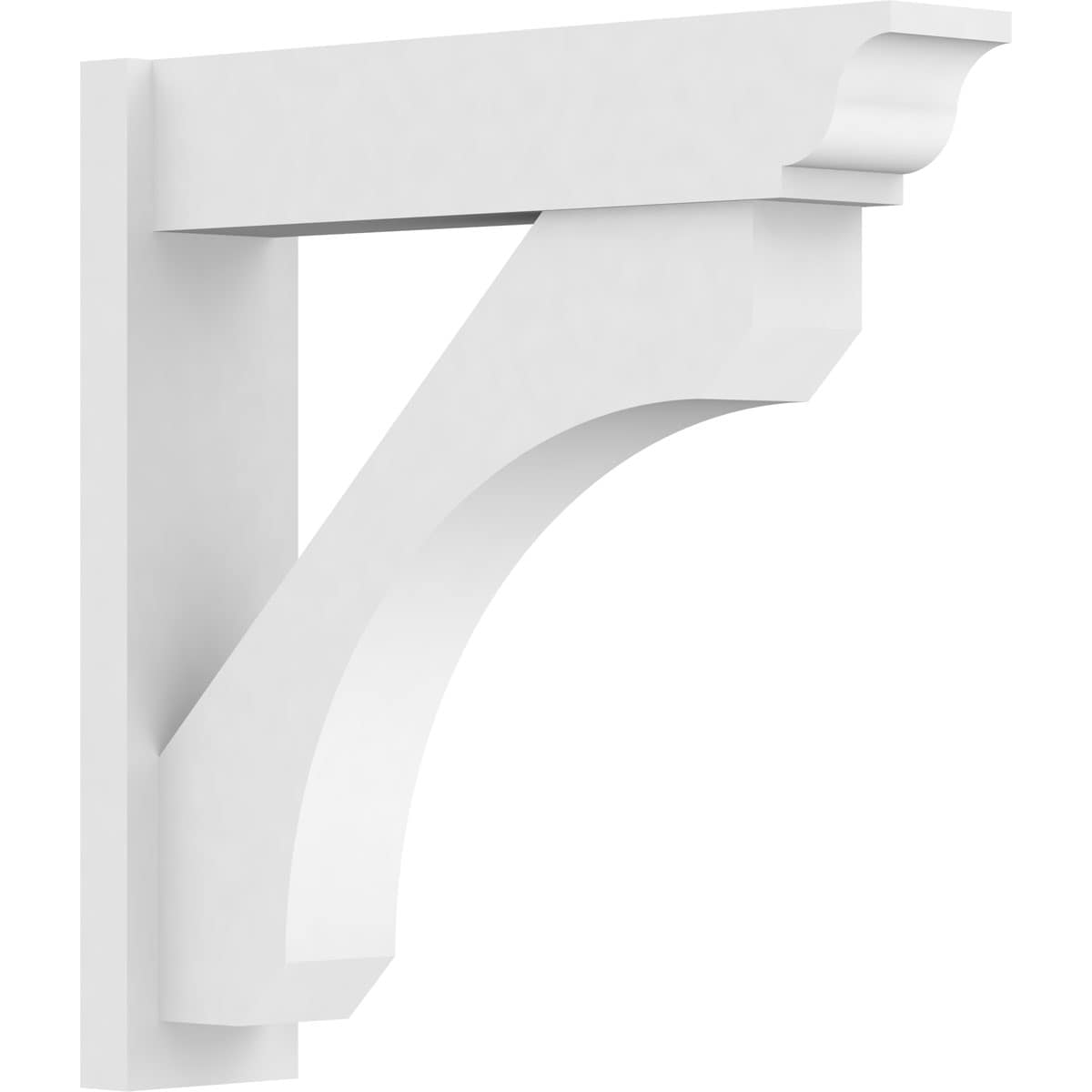 Ekena Millwork OUTP07X30X30LEC01 7-in W X 30-in D X 30-in H Legacy Architectural Grade PVC Outlooker with Traditional Ends