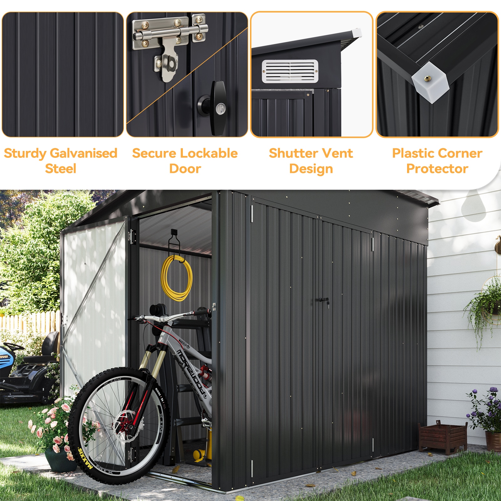 AOXUN AX-00402B Metal-Storage-Buildings-Sheds - View #4