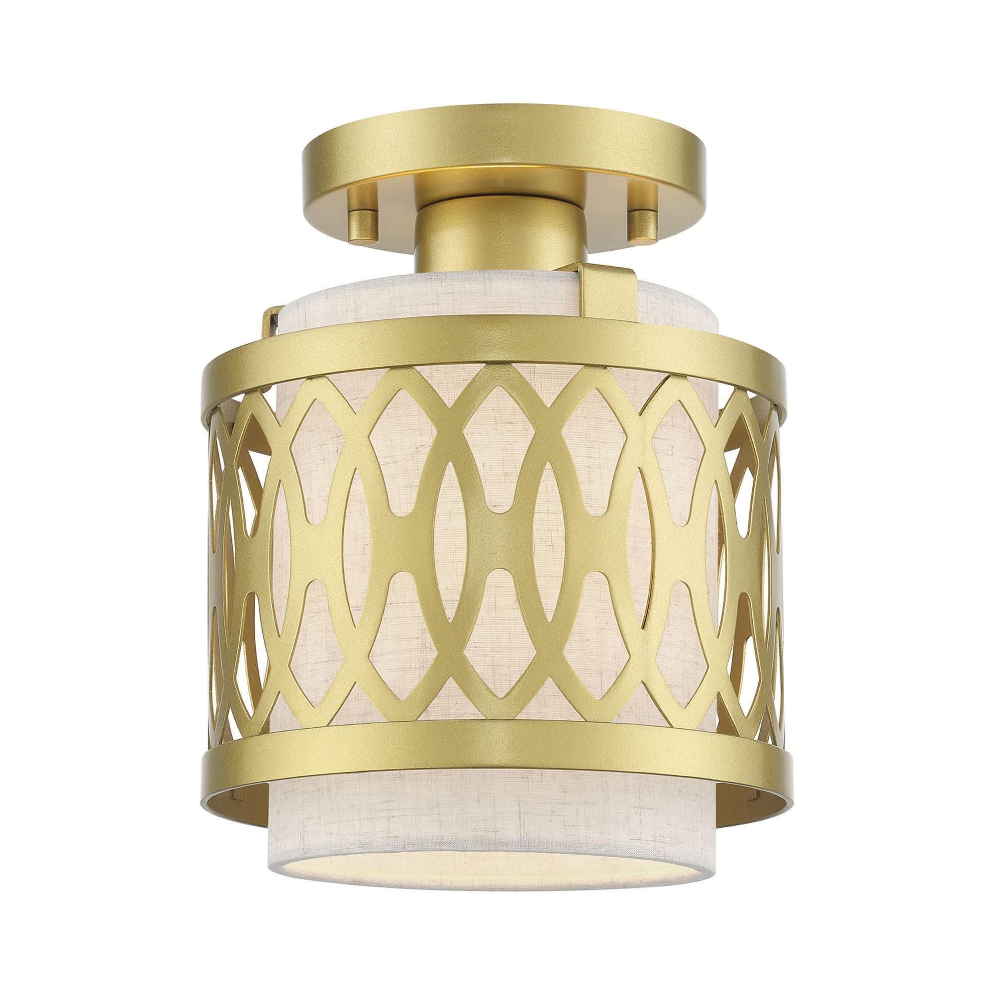 Livex Lighting A-LIVEX-53431-33 Vistaview 1 - Light Soft Gold Gold Incandescent Steel Flush Mount Light