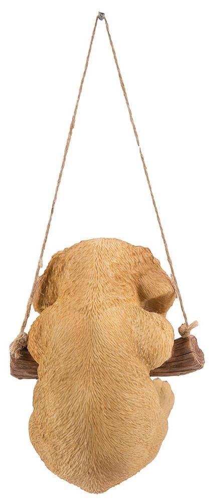Tan Brown Hanging Golden Retriever Puppy Garden Statue