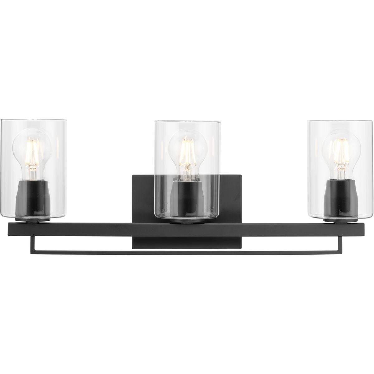Progress Lighting Glennaire 4-Light Matte Black Modern/Contemporary Chandelier
