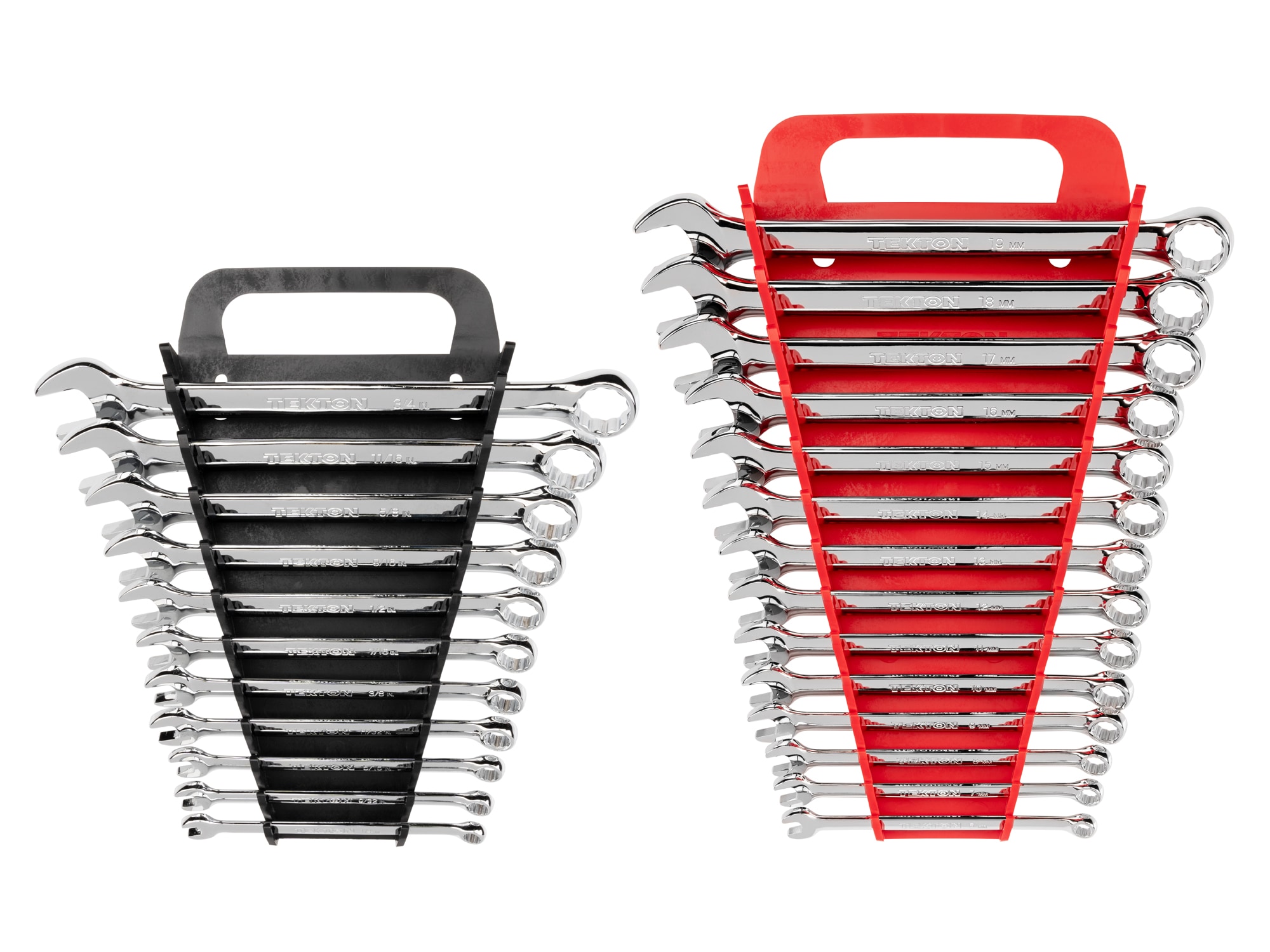 TEKTON WCB92301 25 -Piece Set 12-point SAE and Metric Standard Combination Wrench Includes Hard Case