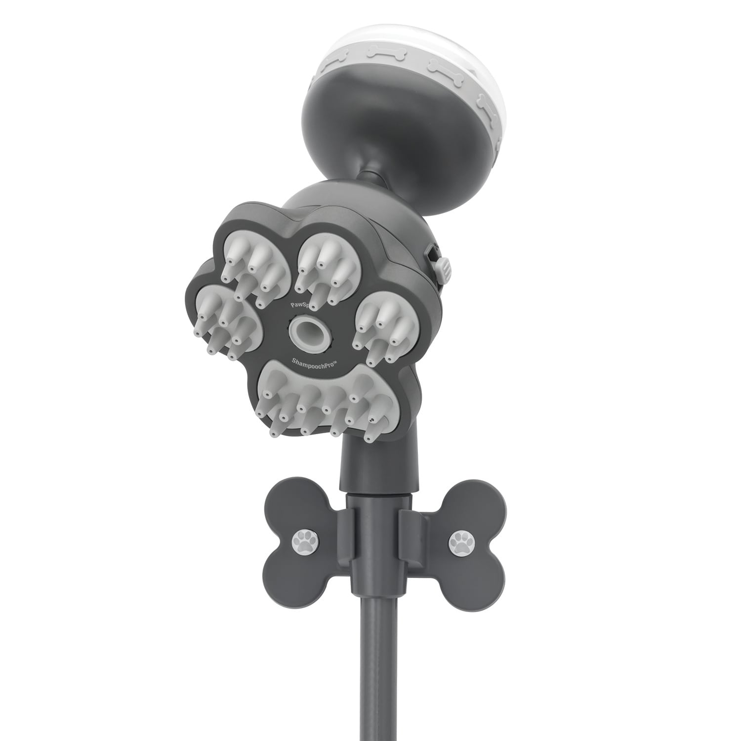 Oxygenics 78144 ShampoochPro with Lick Pad 5.0 -Spray Matte Dark Gray 3.79-in Handheld High Pressure Shower Head 1.8 GPM