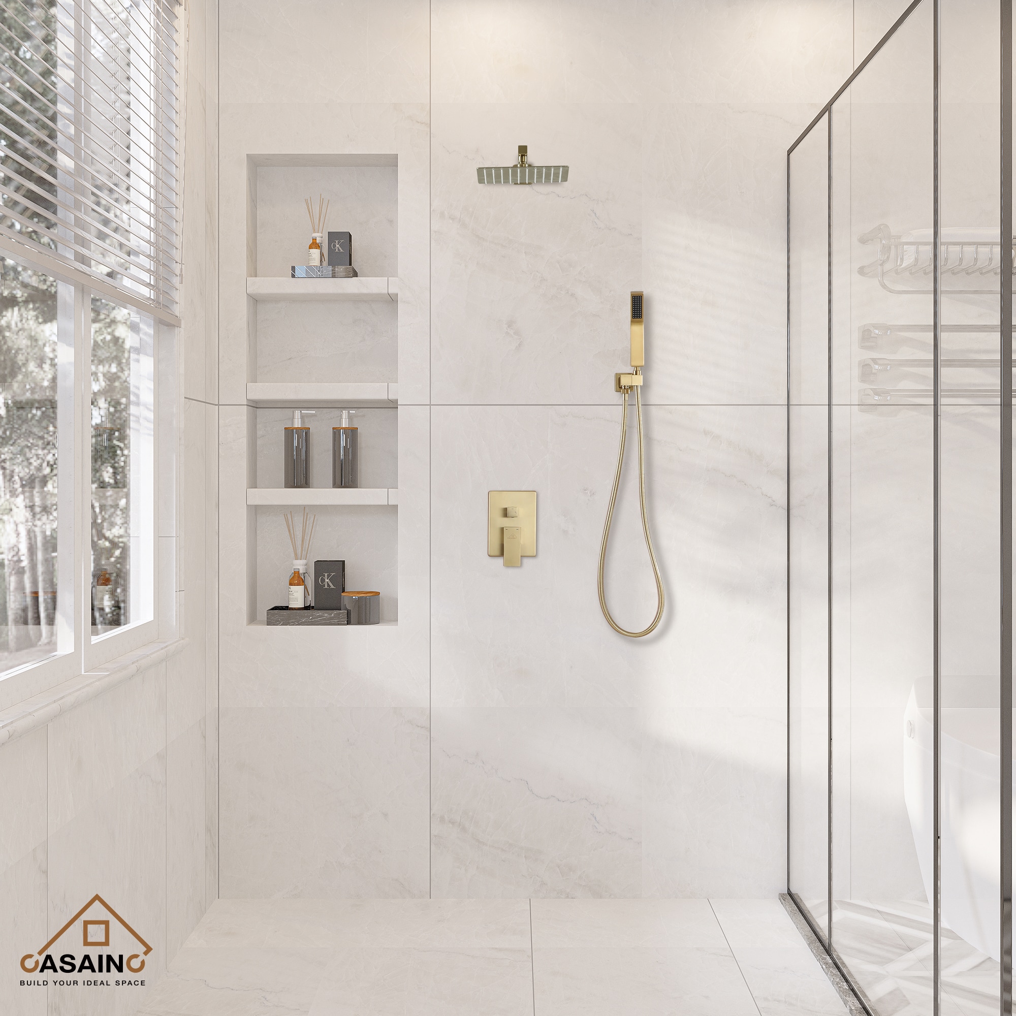 CASAINC CS3502-10BG Showerhead-Bar-Panels - View #2