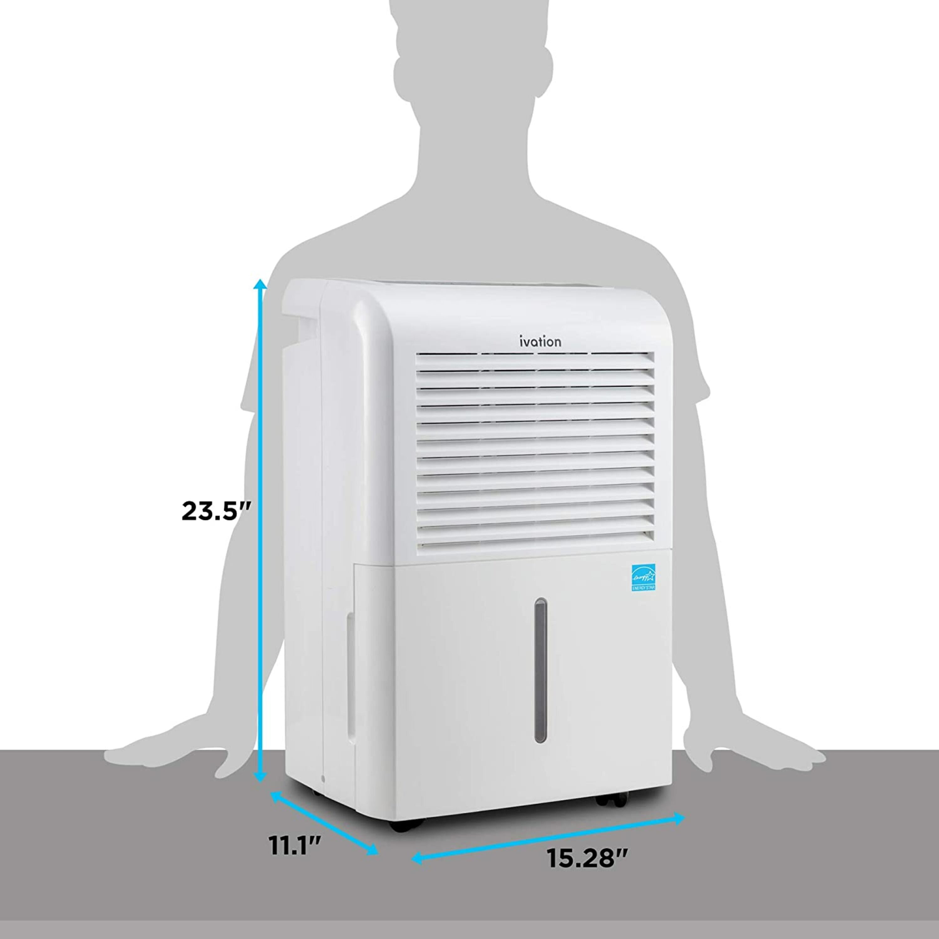 Ivation 50-Pint 2-Speed Dehumidifier With Built-In Pump ENERGY STAR ...