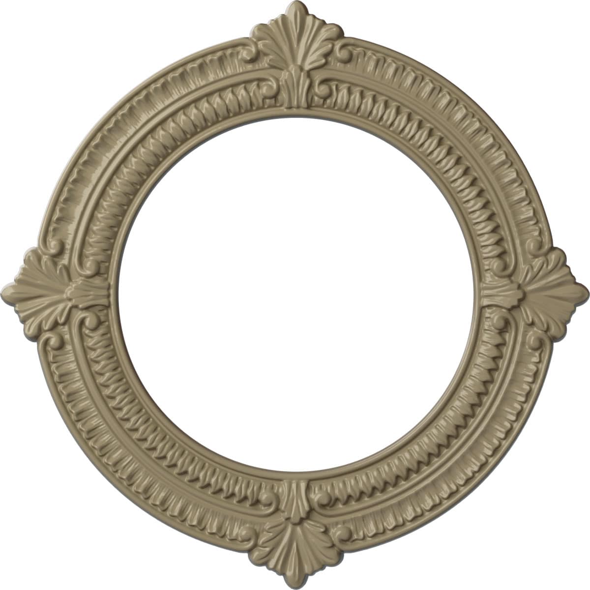 Ekena Millwork CM13BNGDF Benson 13.125-in W x 13.125-in L Painted Gobi Desert Polyurethane Whole Ceiling Medallion