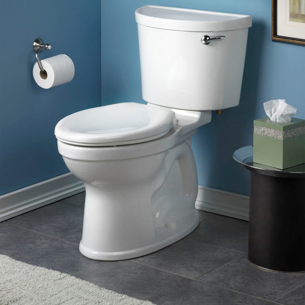 American Standard 211AA105.020 Champion Pro White Round Chair height 2-piece Toilet 12-in Rough-In WaterSense 1.28 GPF