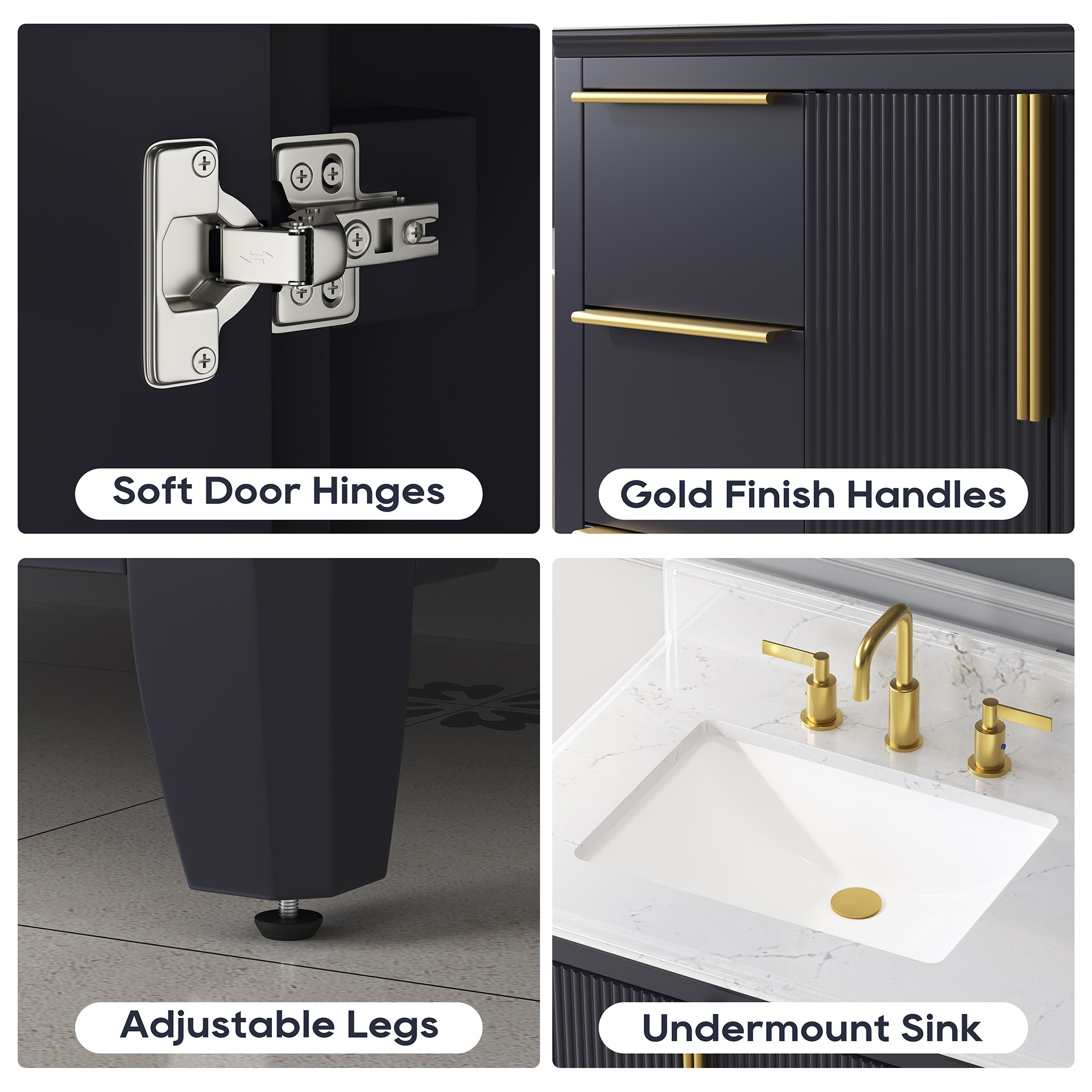 DELUXE LIVING V24022-36NB Bath-Vanity-Combo - View #11