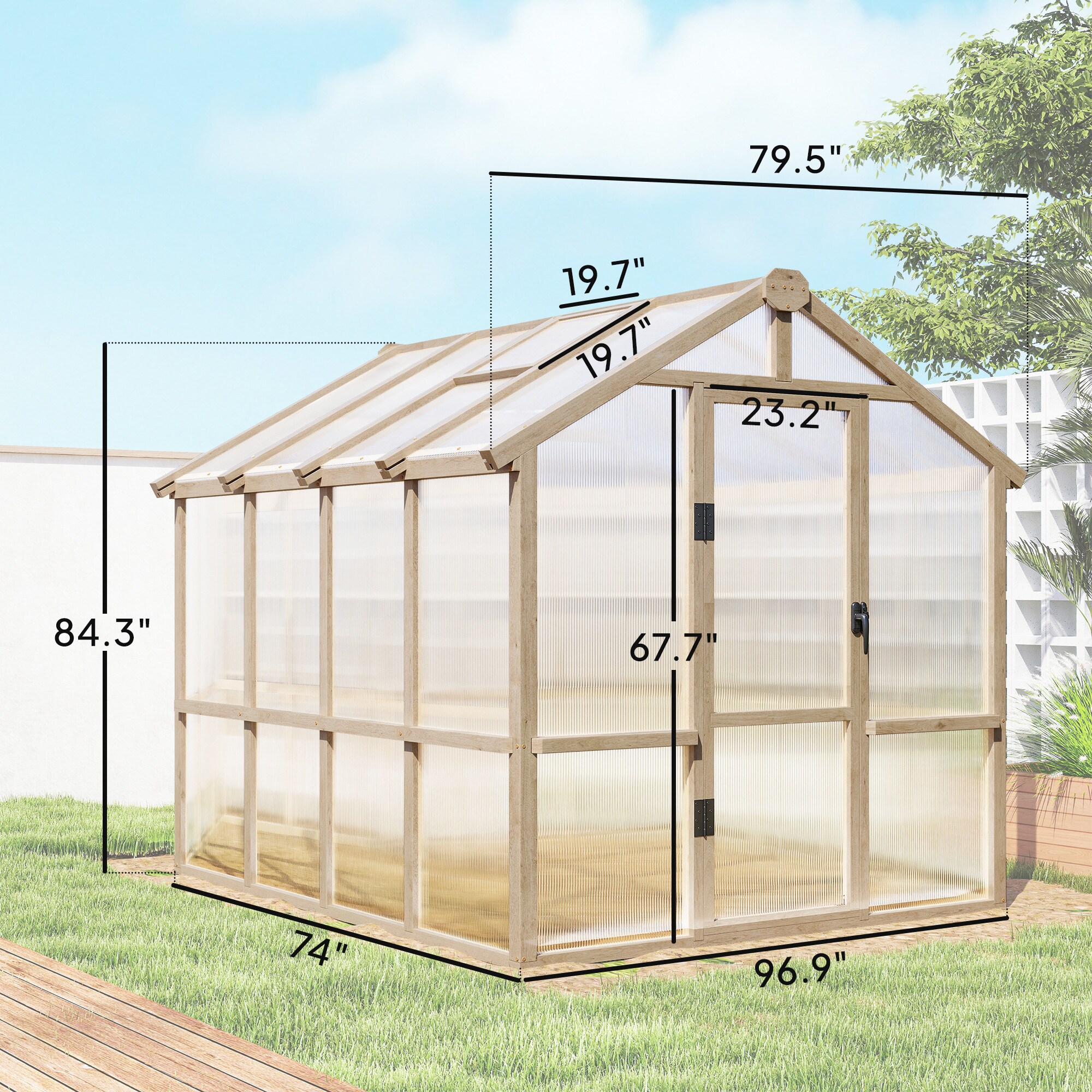 Outsunny 84H-369V02BN greenhouses - View #3