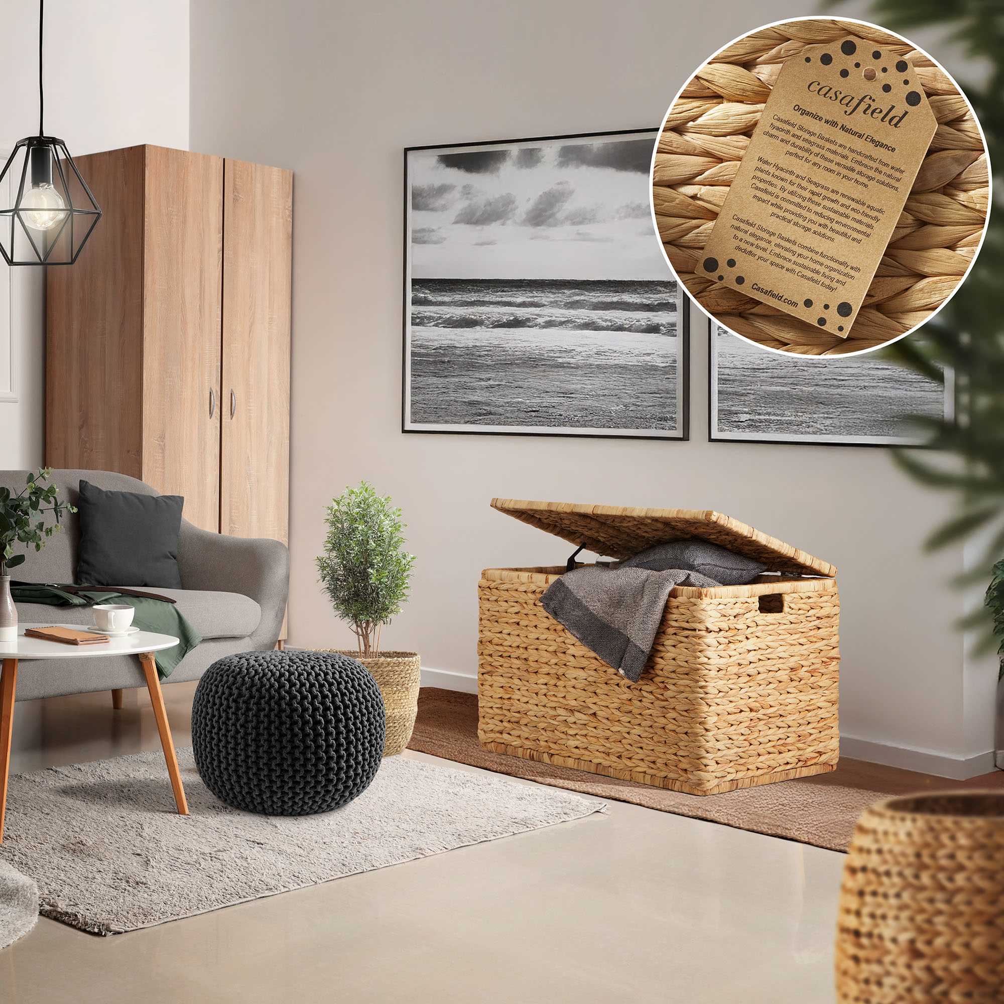 Casafield HOM-STO-W6668-NAT Storage-Trunks - View #2
