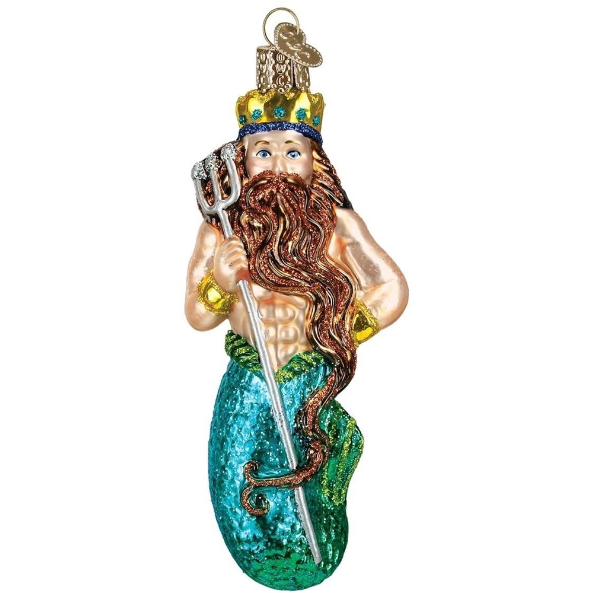 Old World Christmas 729343241405 Blown Glass Ornament for Christmas Tree - Neptune