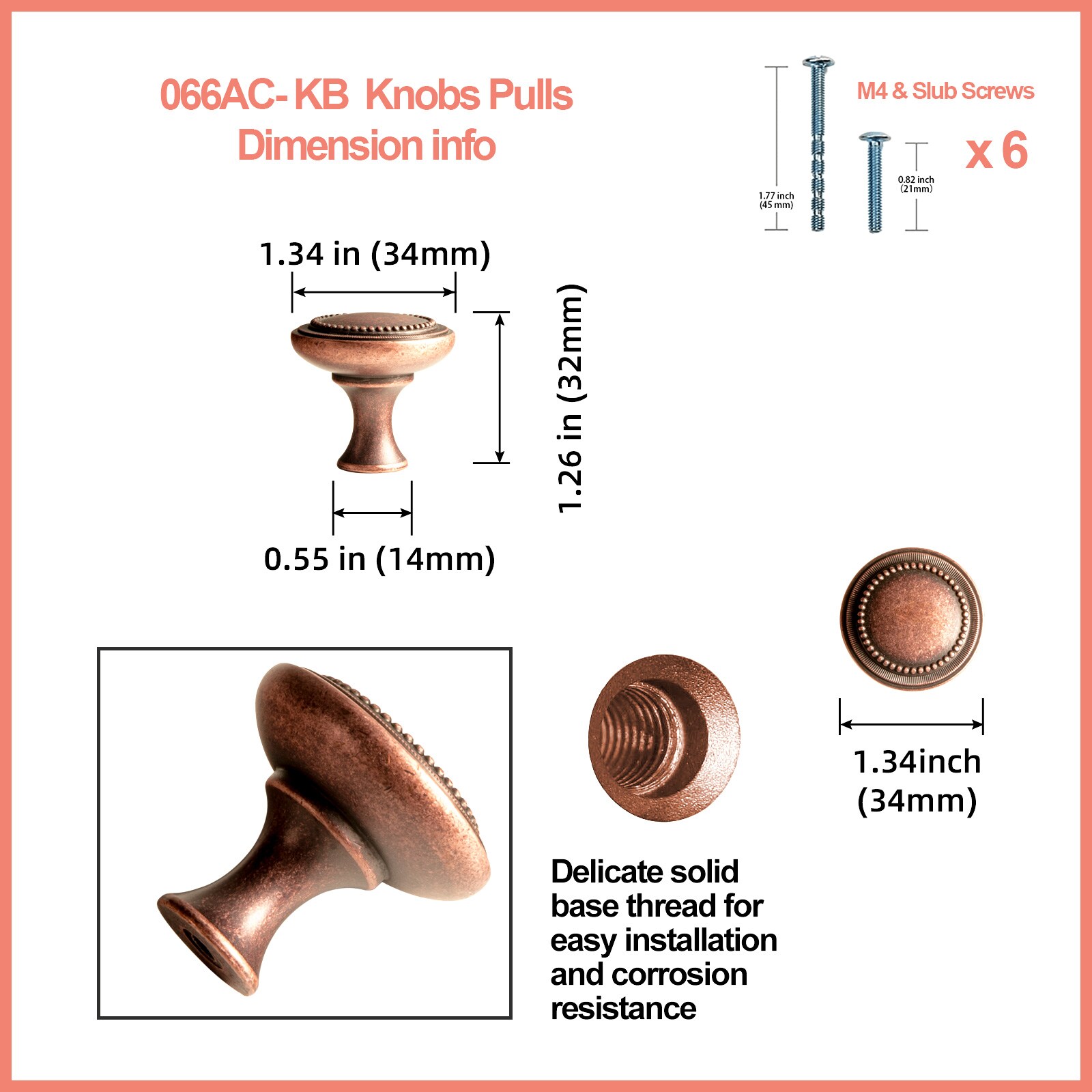 Miaokesen 066AC-DK Cabinet-Knobs - View #2
